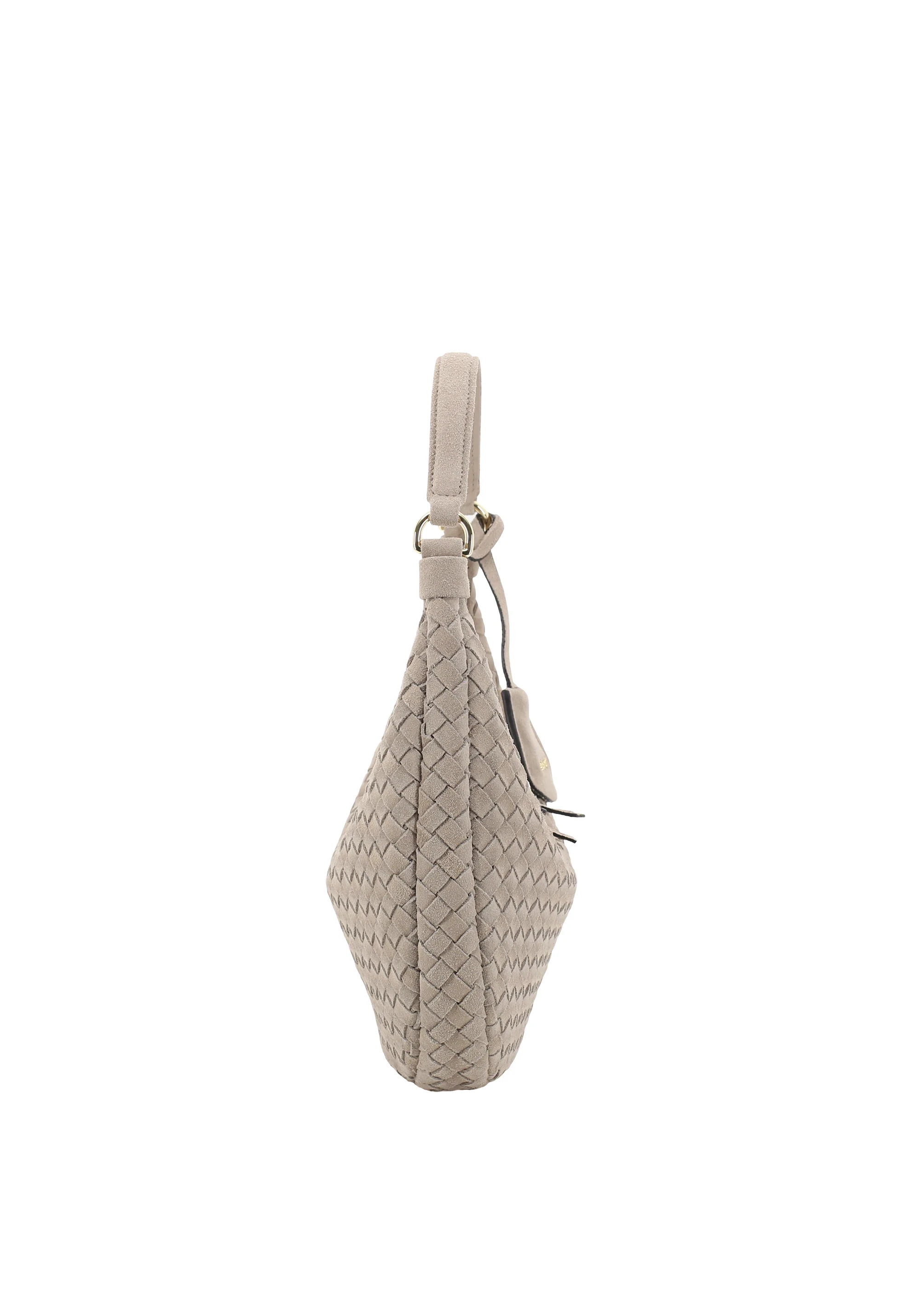 Beutel NANA mini Leder Suede weaving
