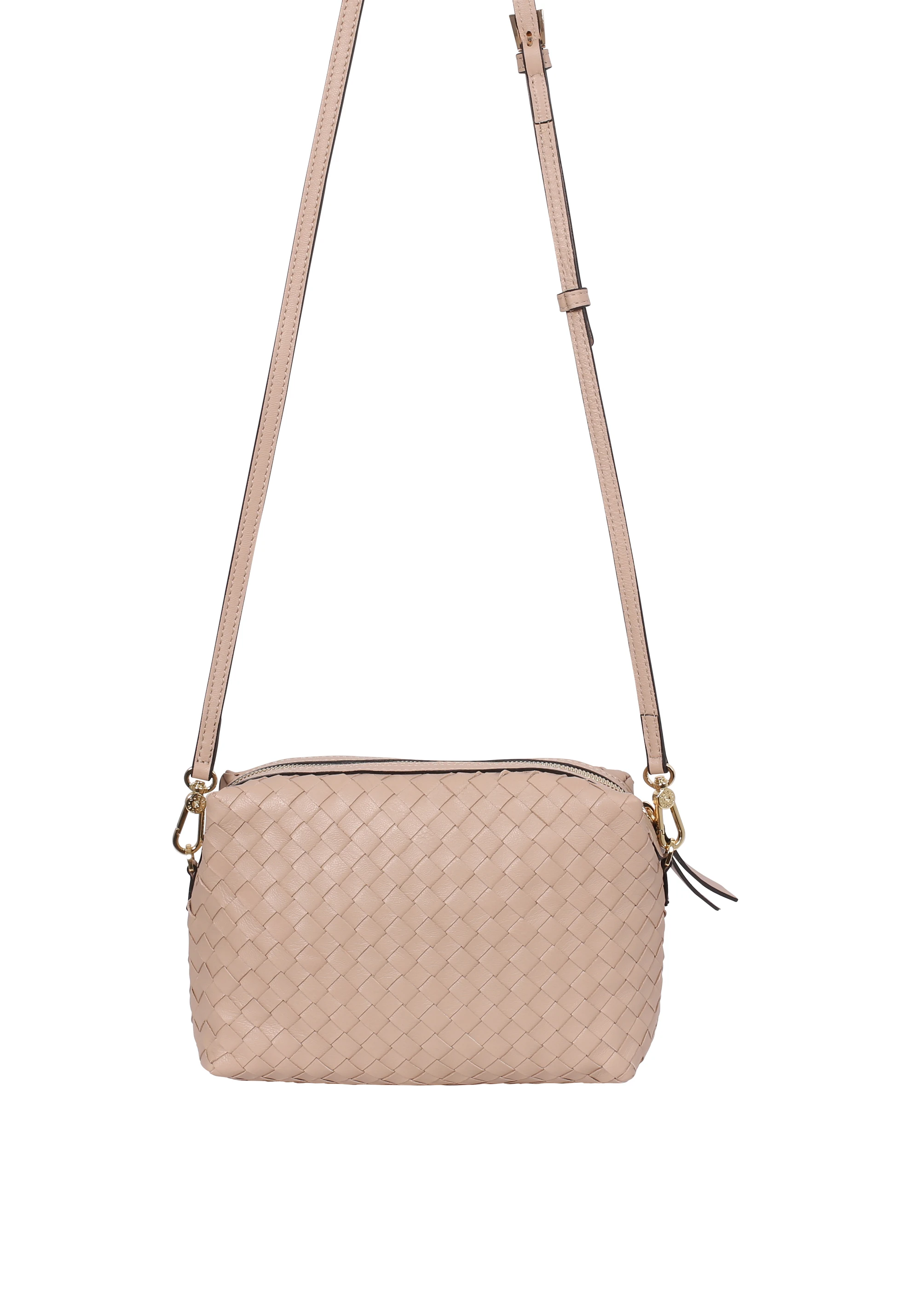 Cross body bag KAIA Leather Piuma weaving