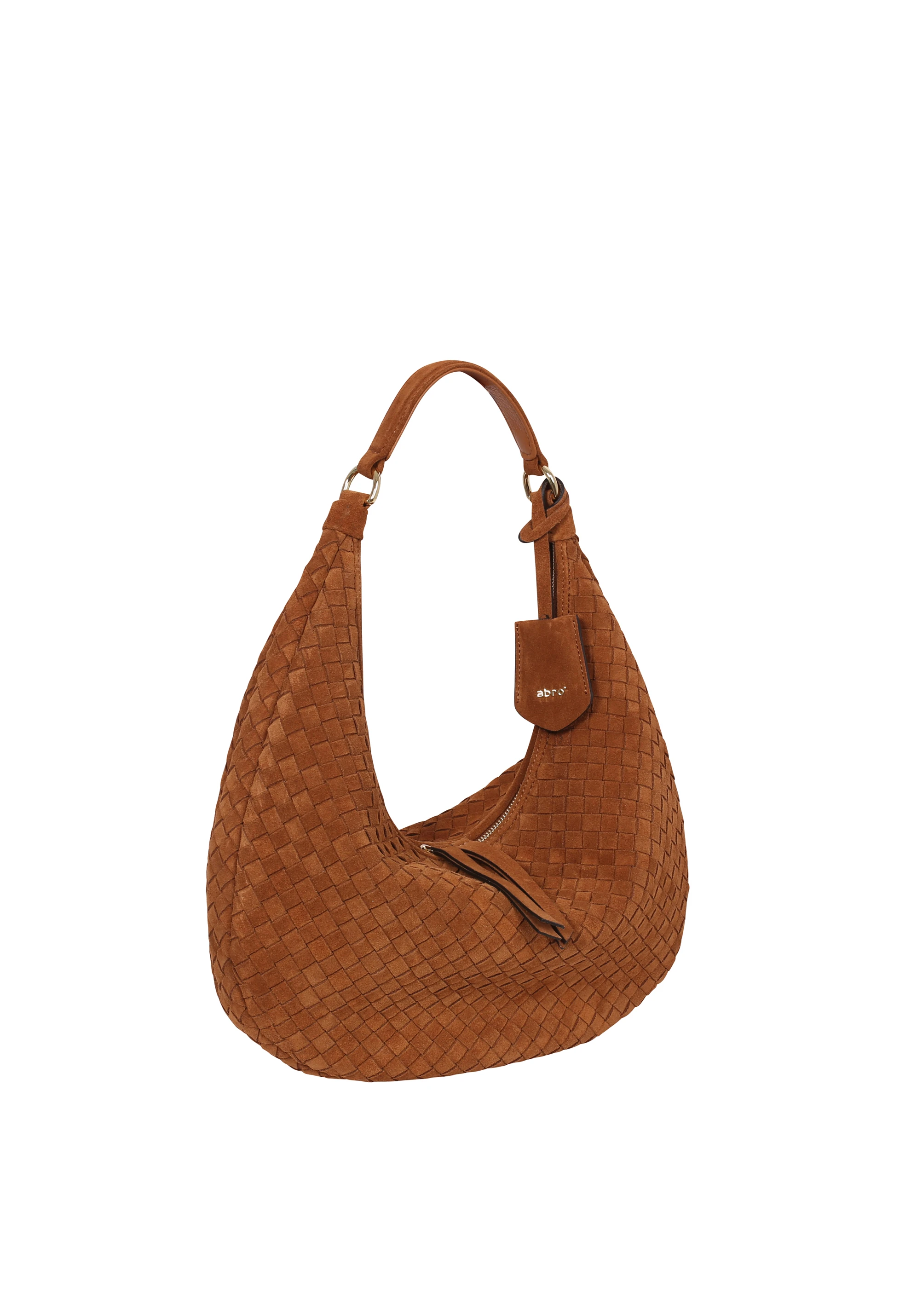 Beutel NANA small Leder Suede weaving