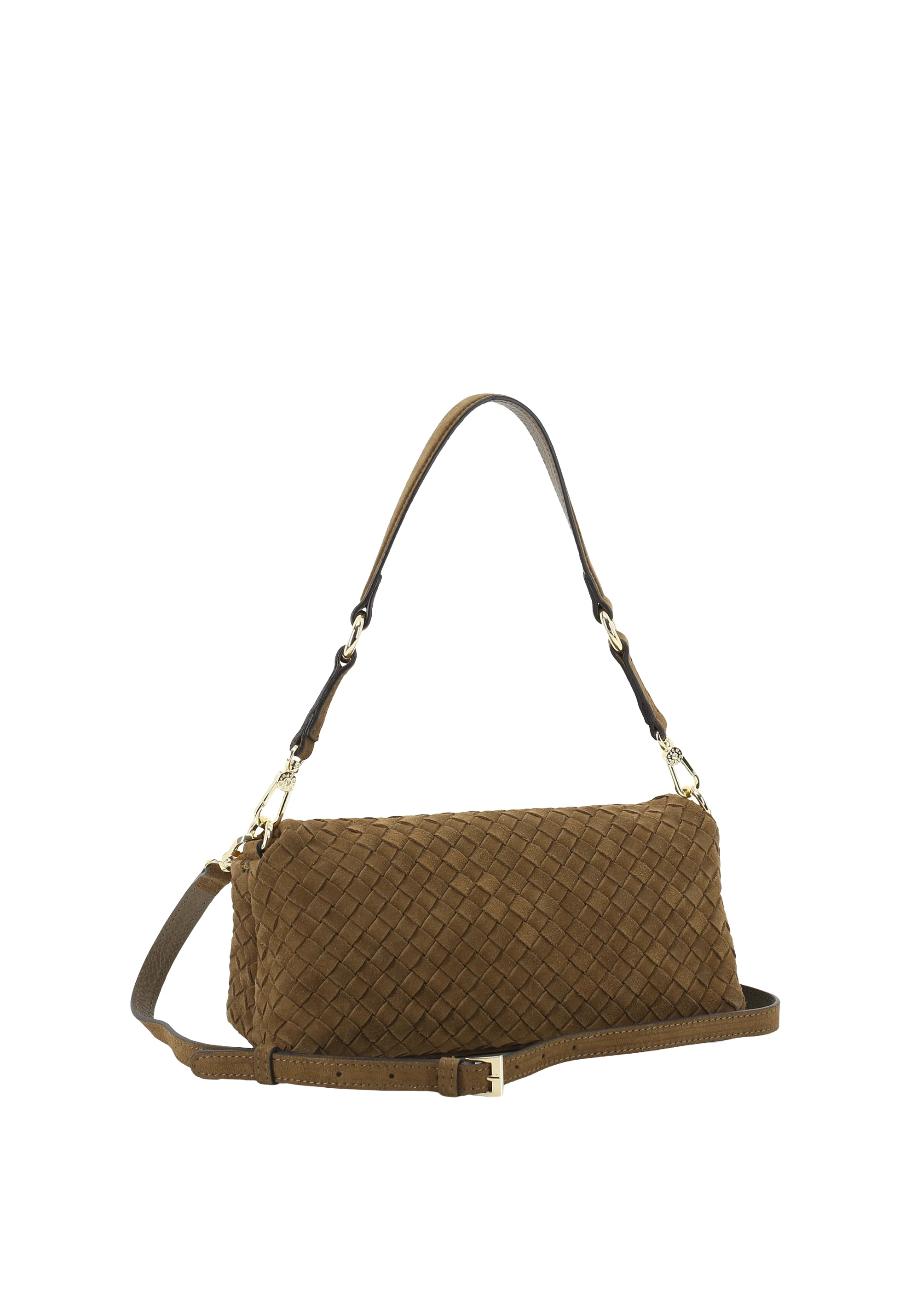Shoulderbag MILA Leather Suede weaving