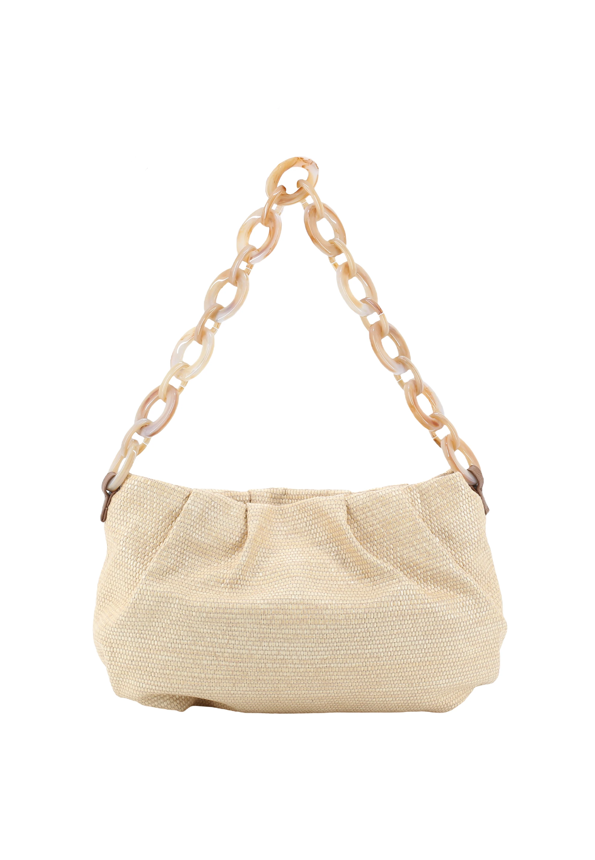Schultertasche DAYA Raffia leggera