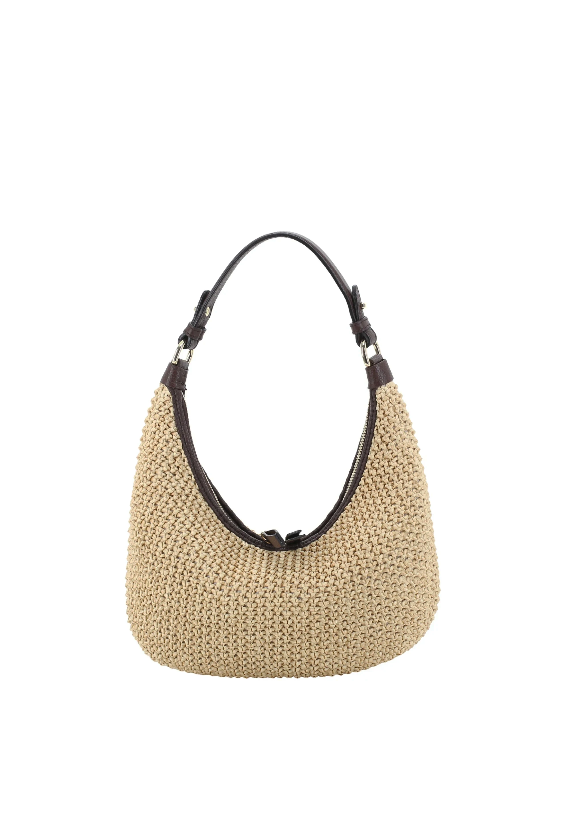 Sac NANA mini Raffia Maglia/cuir