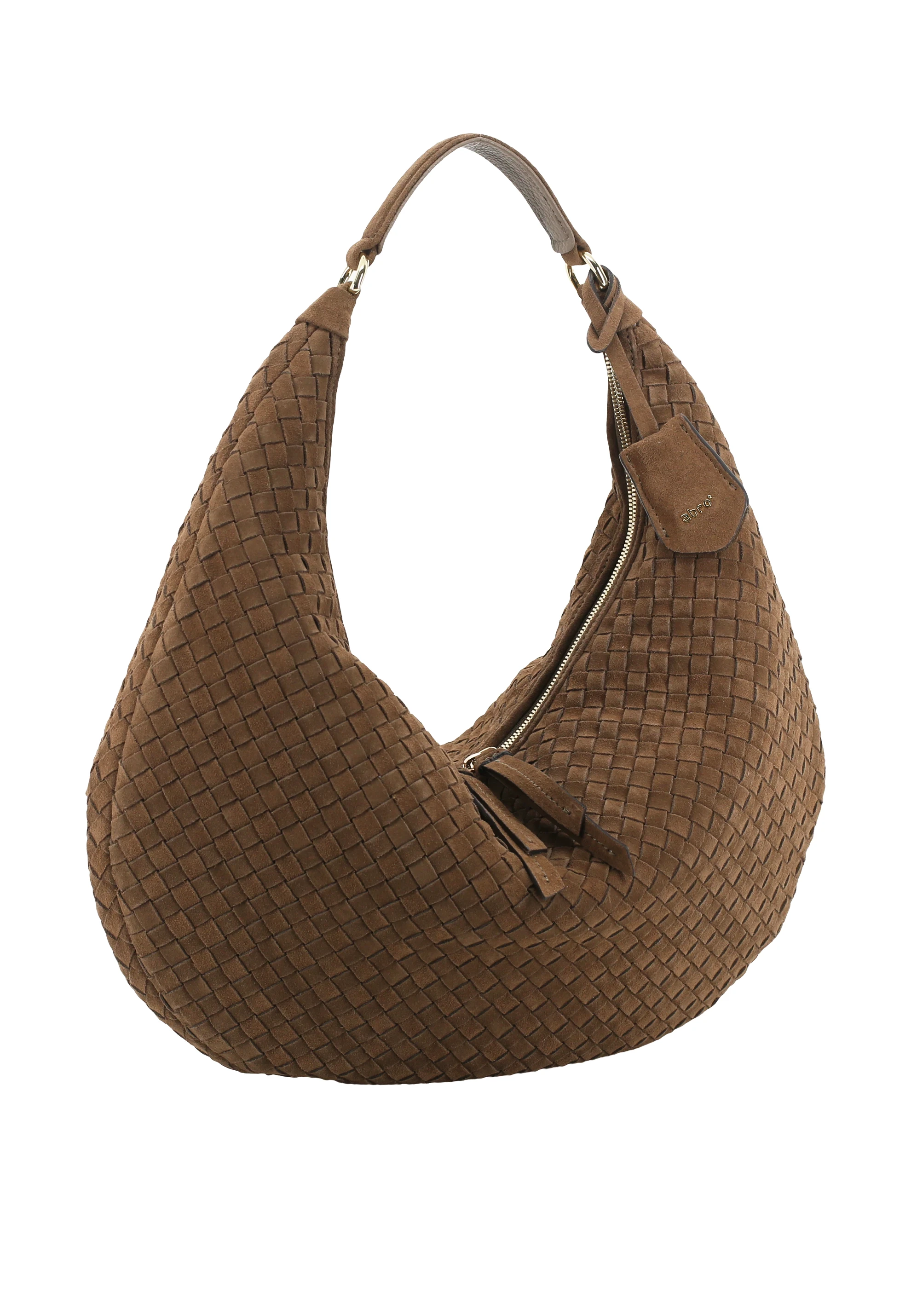 Beutel NANA  Leder Suede woven