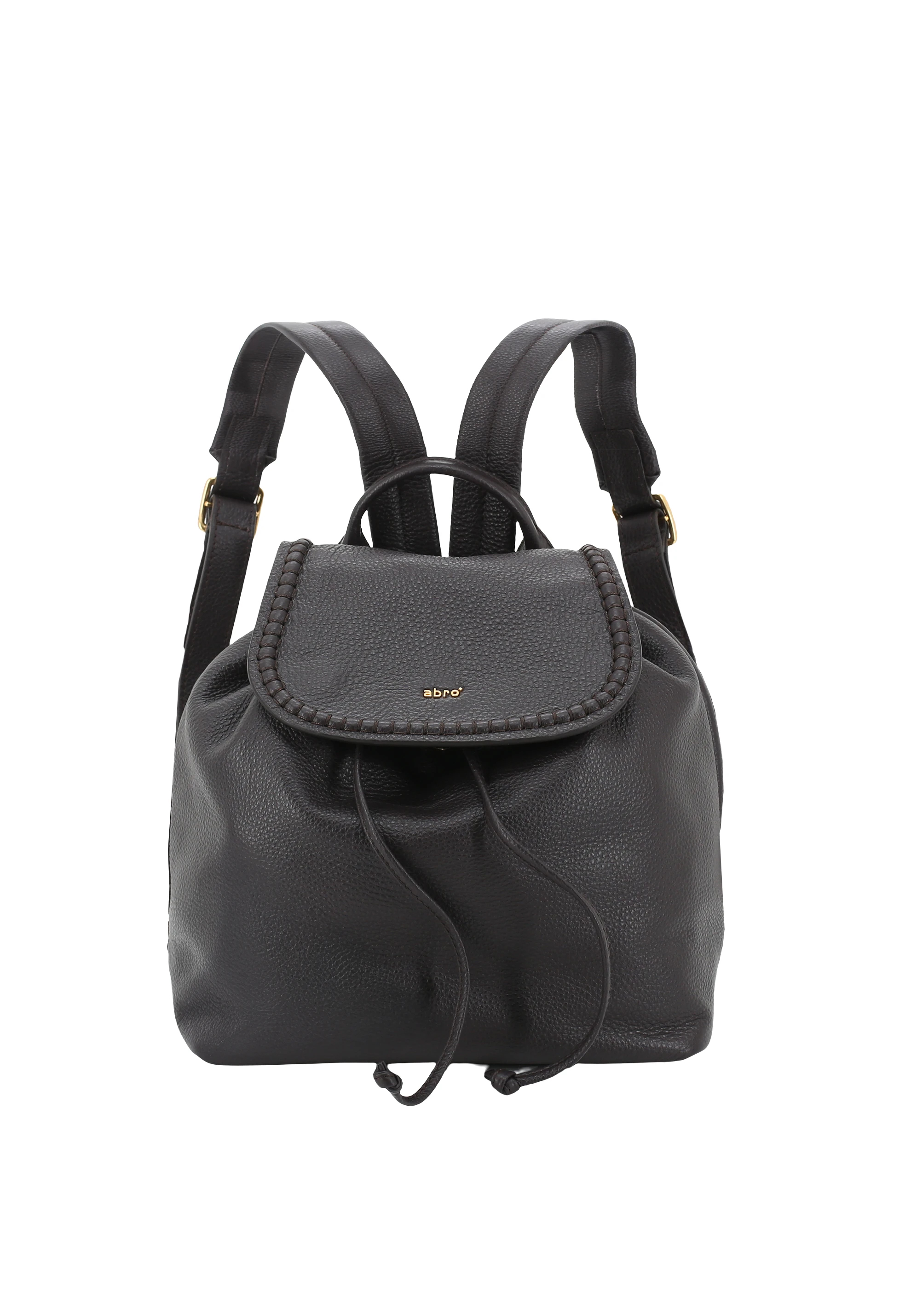 abro leather backpack Agave Daily Big grained cappuccino Leather Rucksack Abro Cross Body