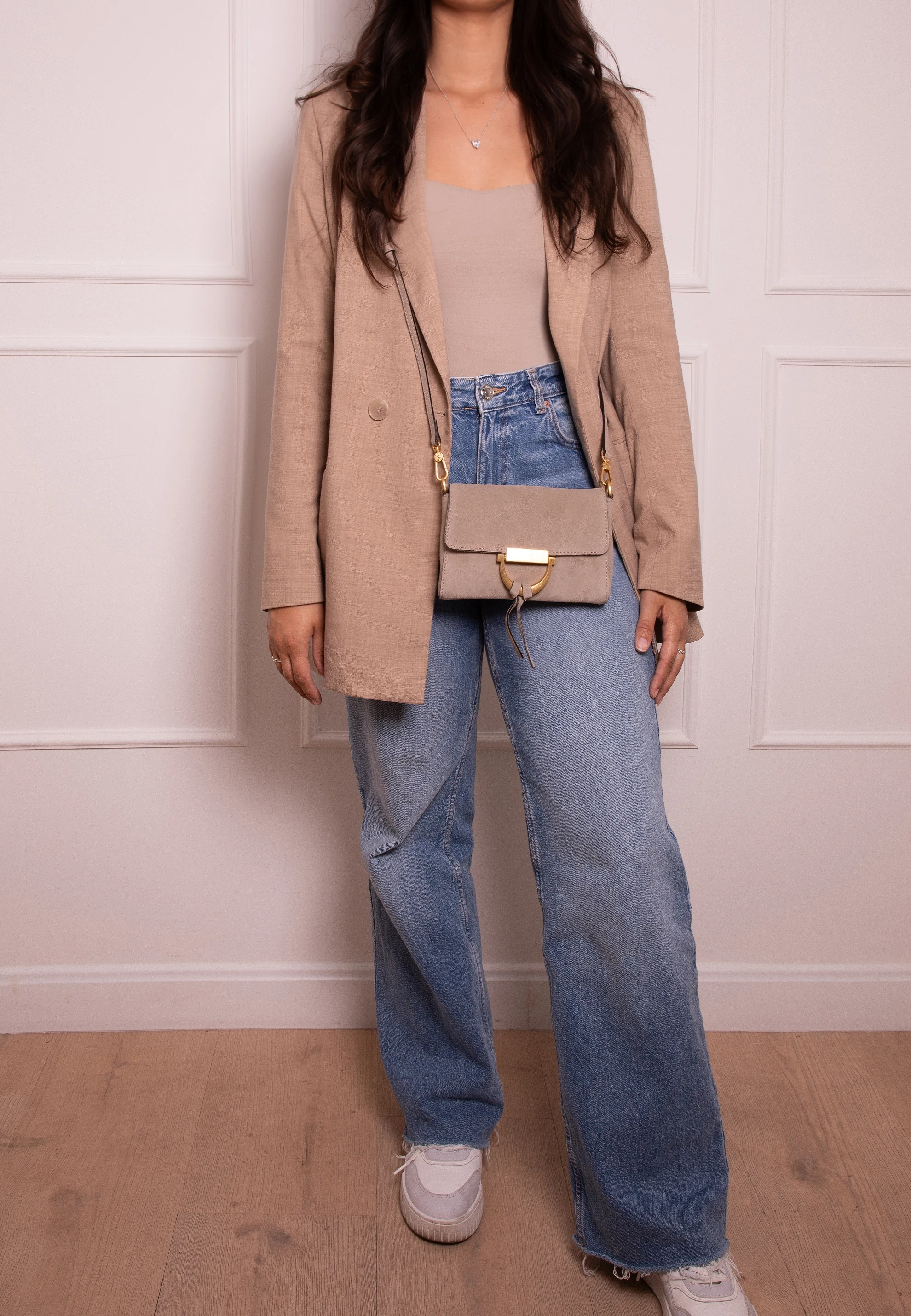 Shoulder bag TEMI Leather Suede