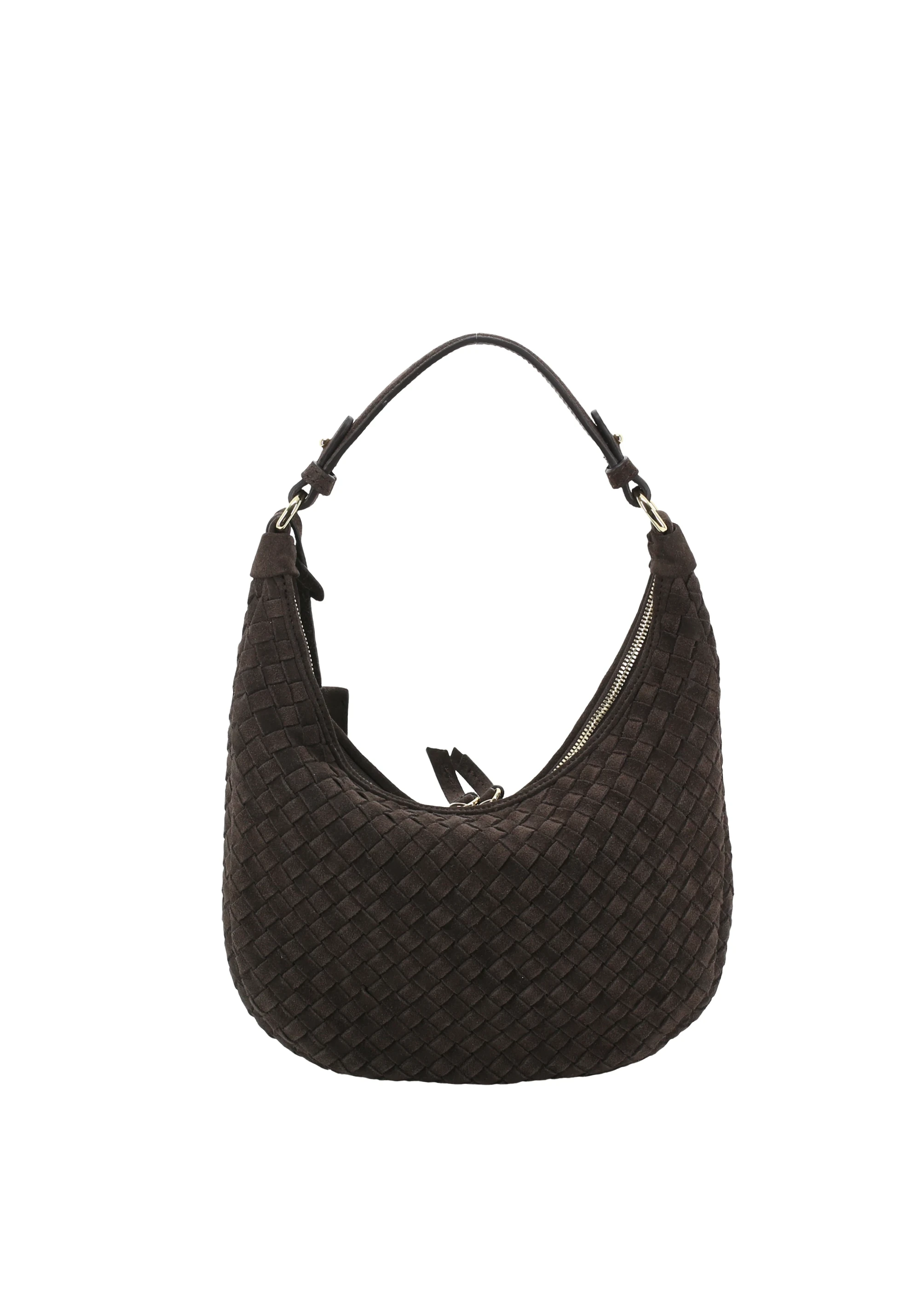 Beutel NANA mini Leder Suede woven