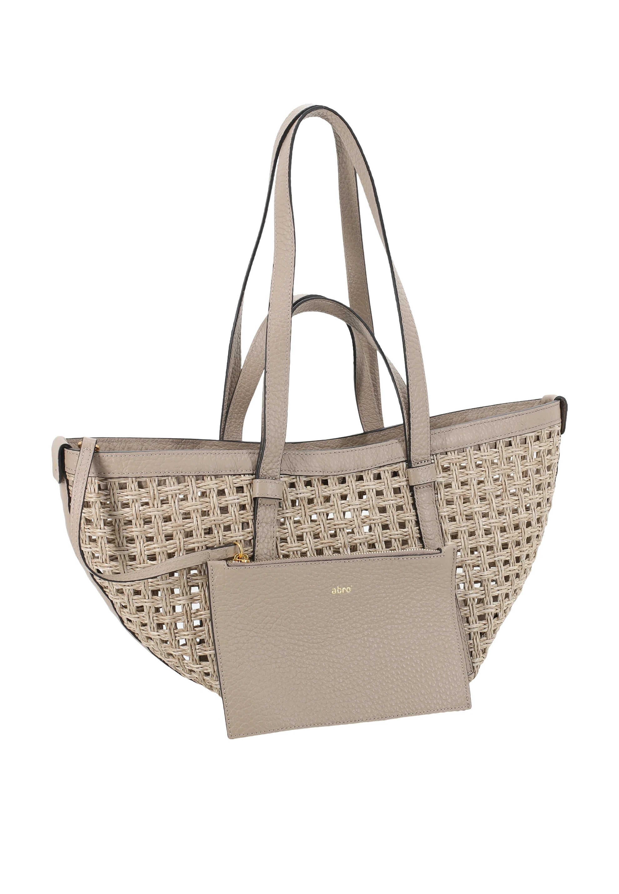 Shopper COSMO medium Raffia/Leder