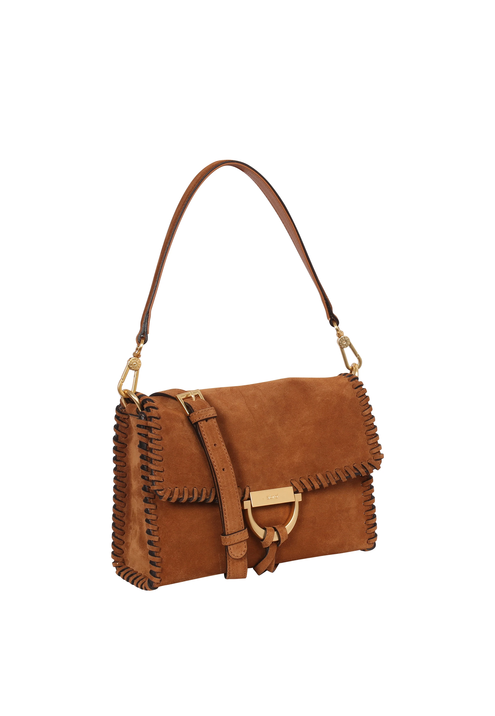 Borsa a spalla TEMI STITCH Pelle Suede