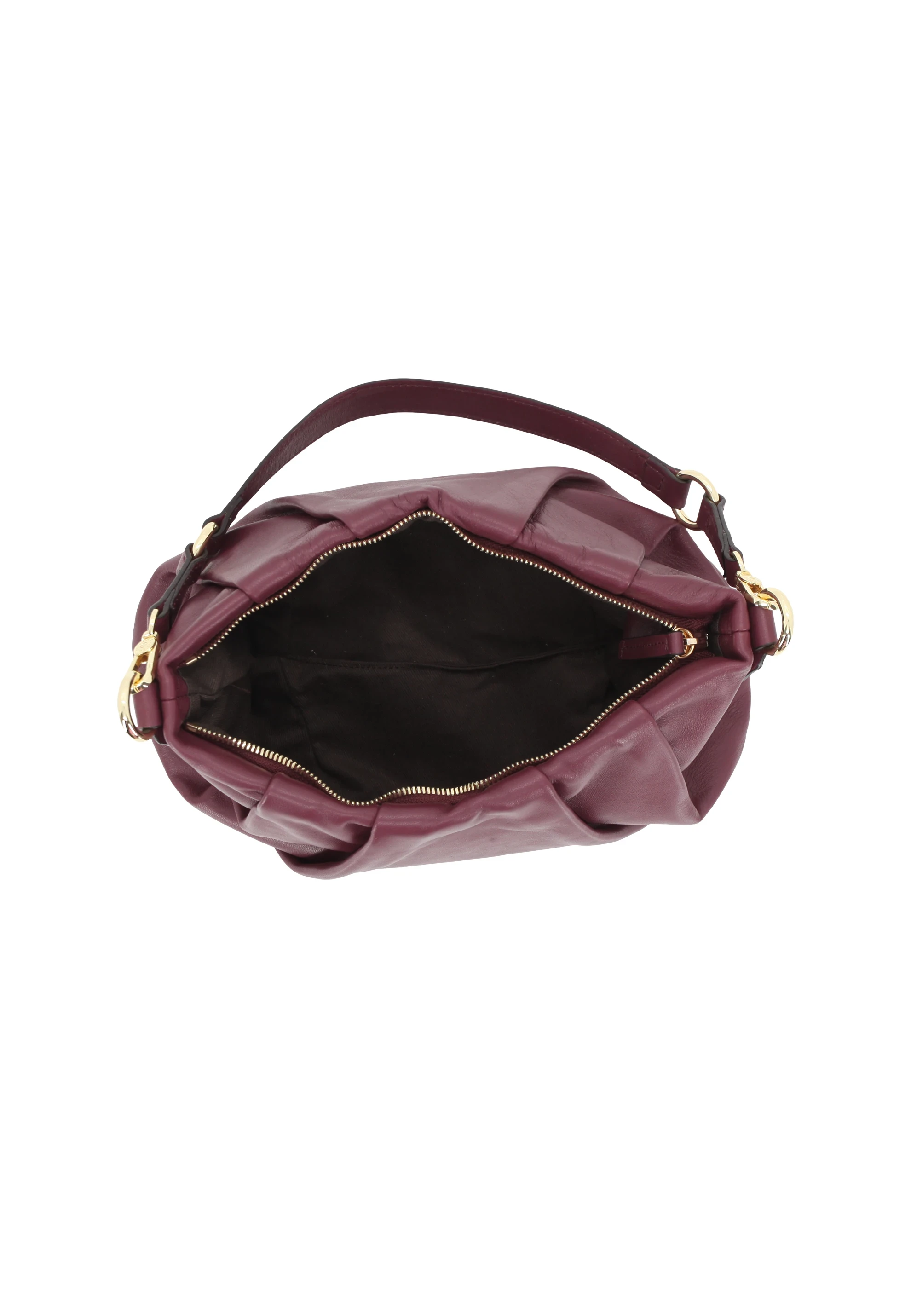 Schultertasche DAYA Leder Piuma lucido