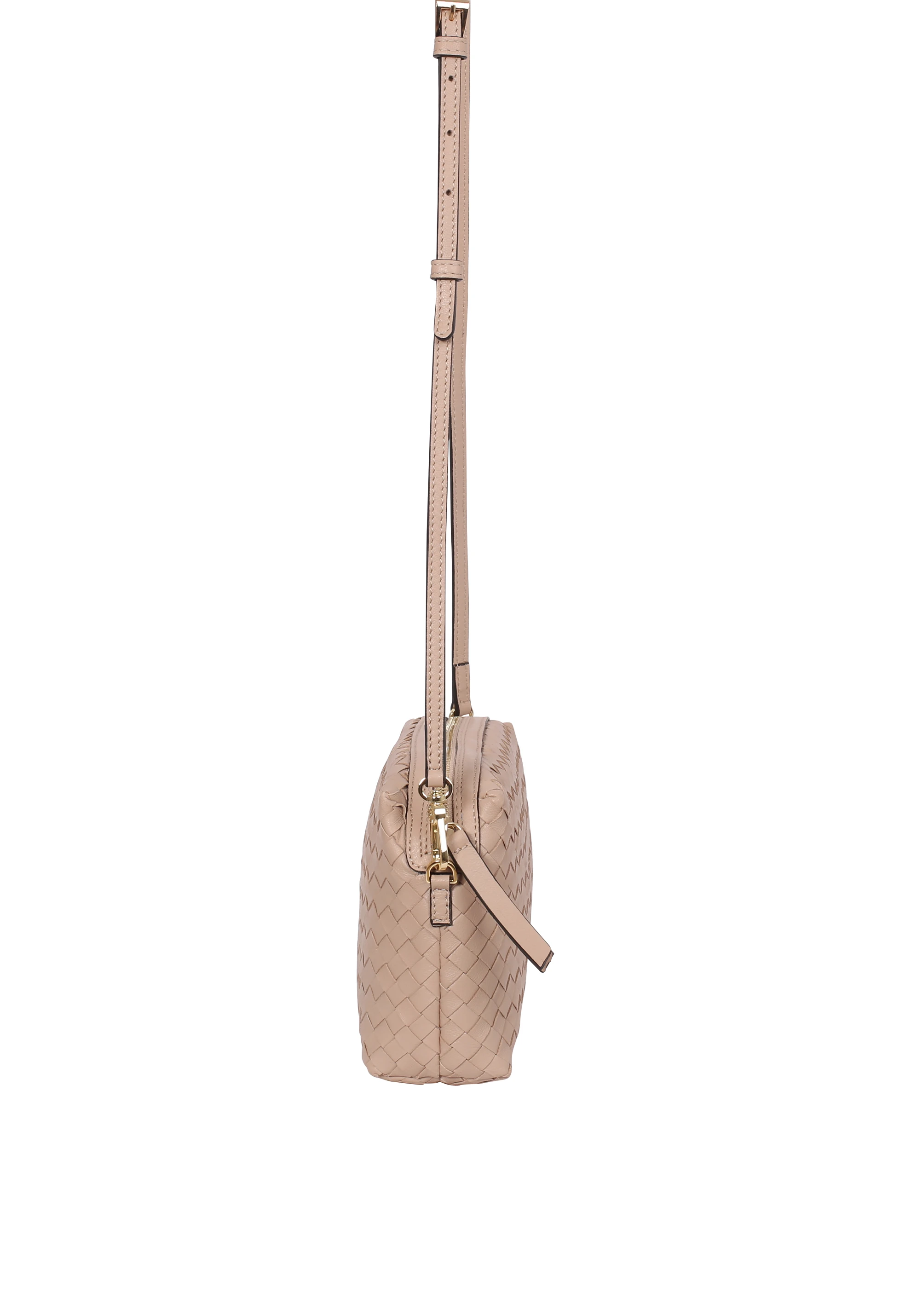 Cross body bag KAIA Leather Piuma weaving