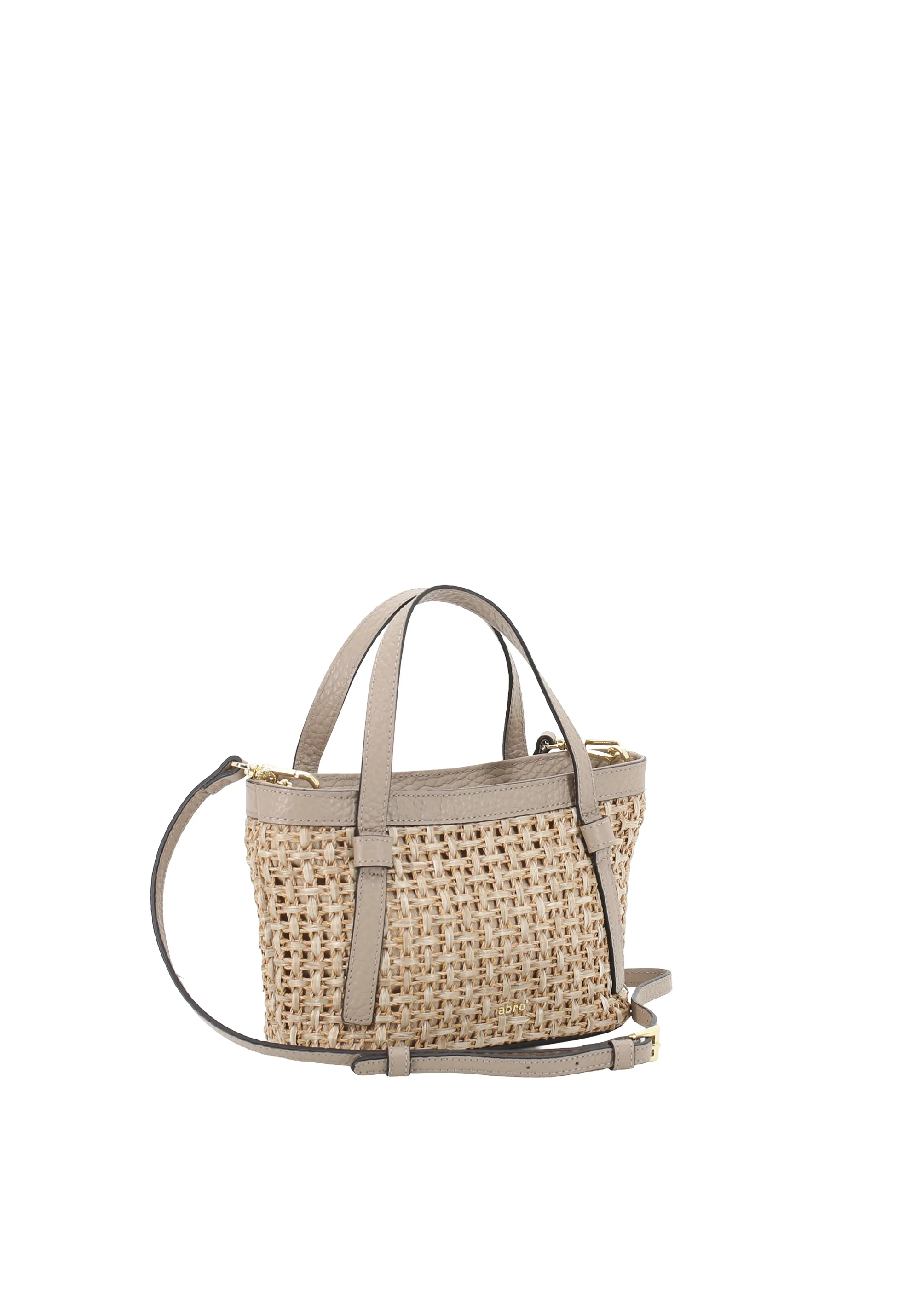 Handbag COSMO mini Raffia/leather