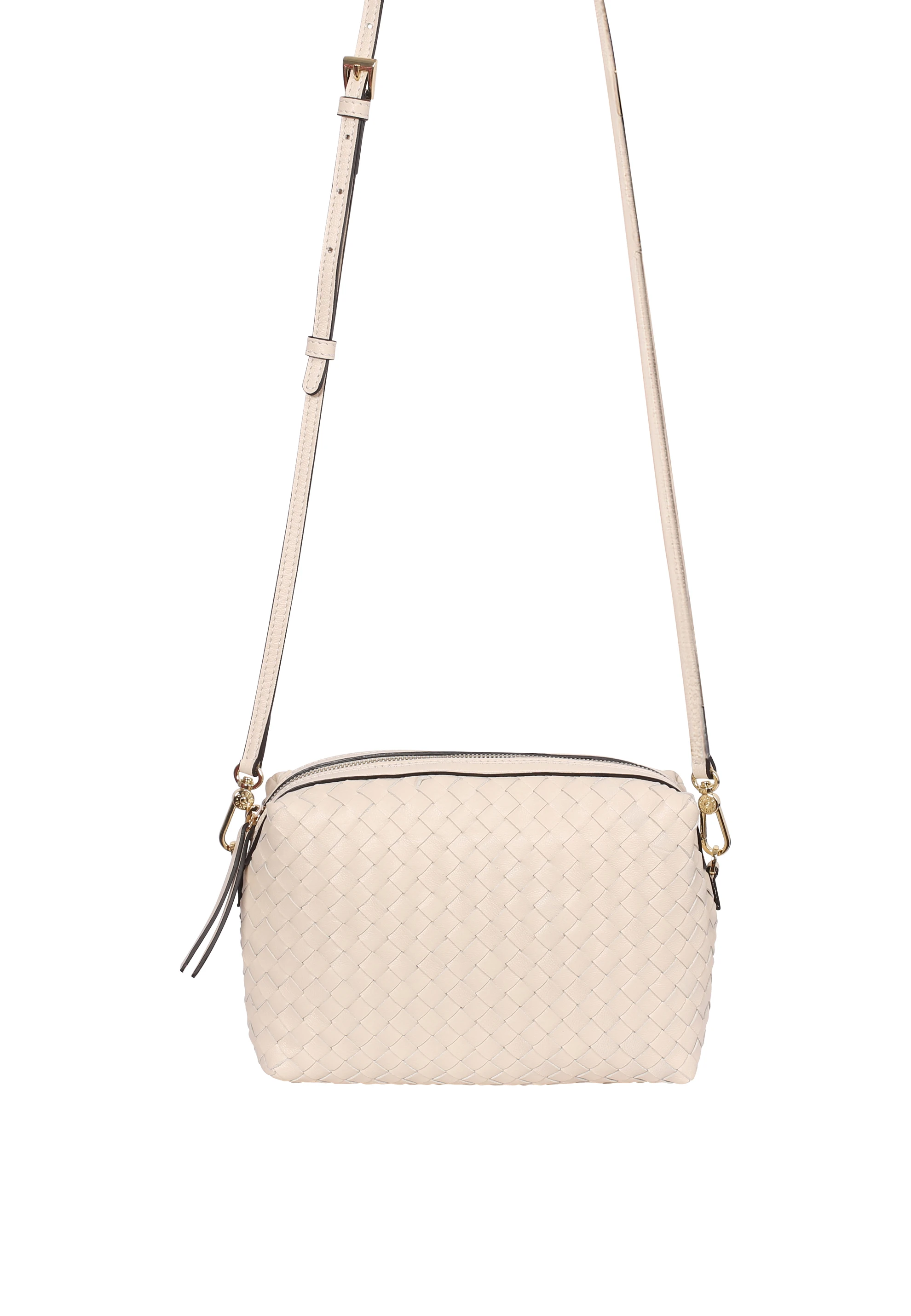 Cross body bag KAIA Leather Piuma weaving