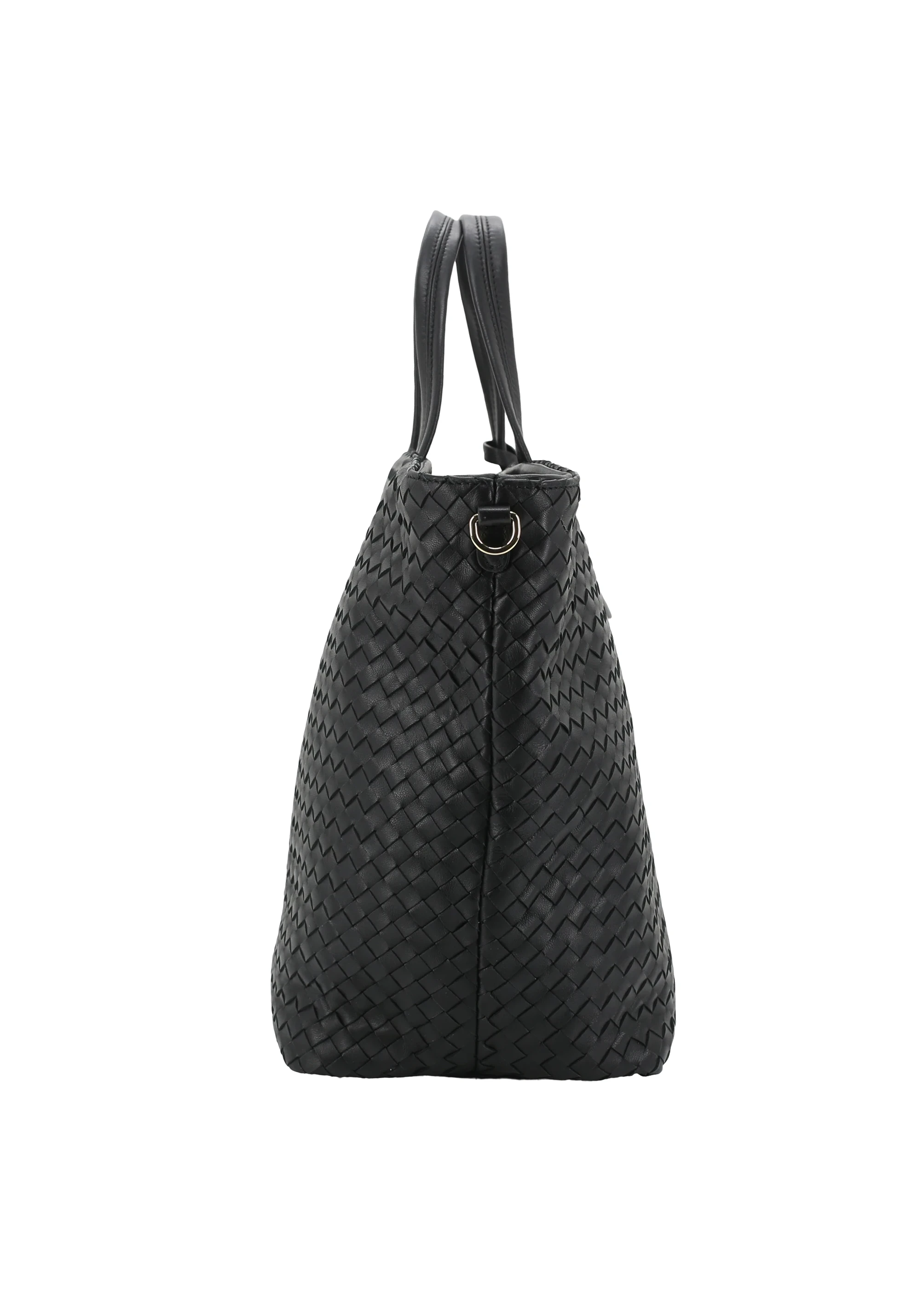 sac shopping ALBA Cuir Piuma Weaving