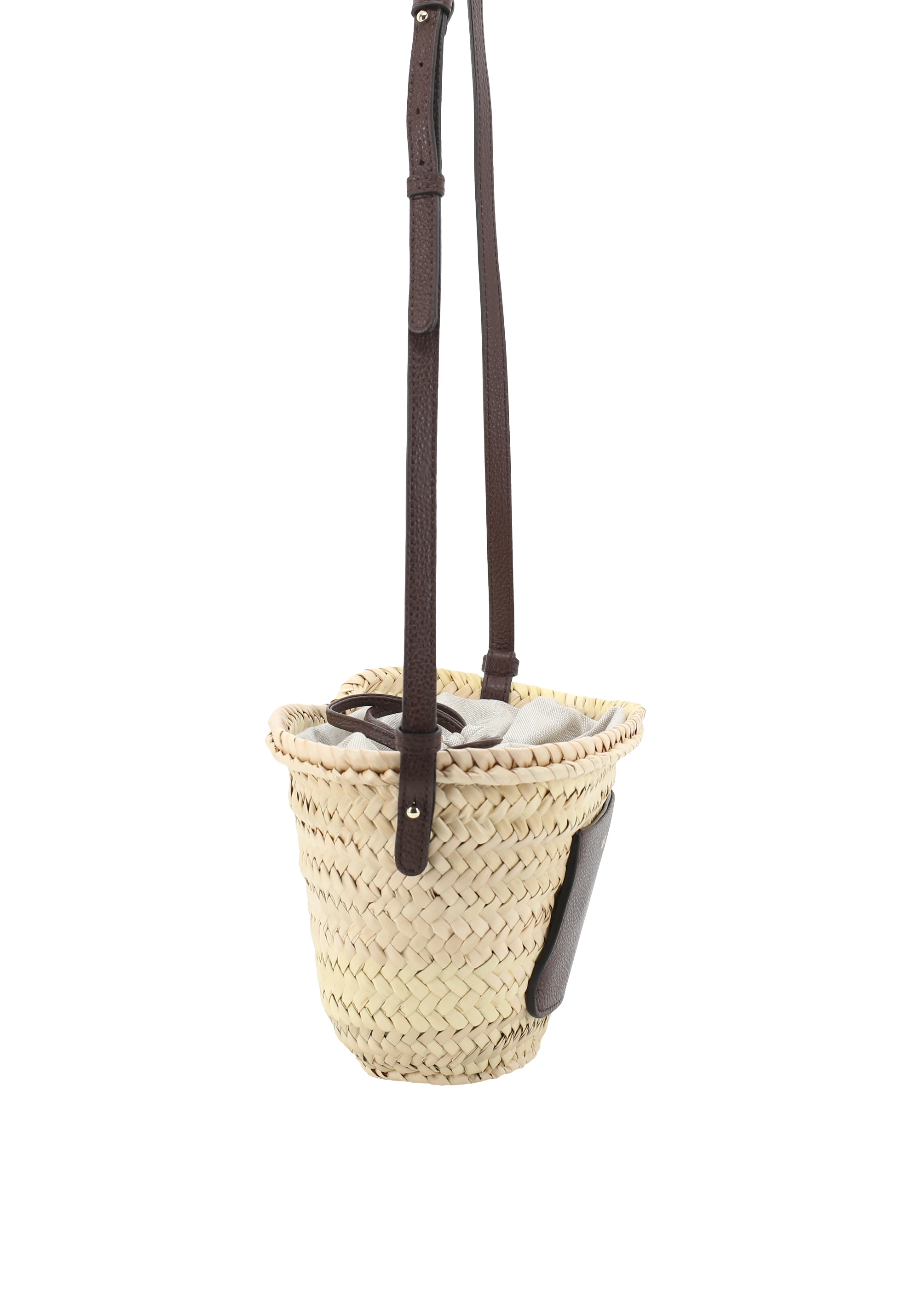 Umhängetasche GEMMA Palm/Leder Agave