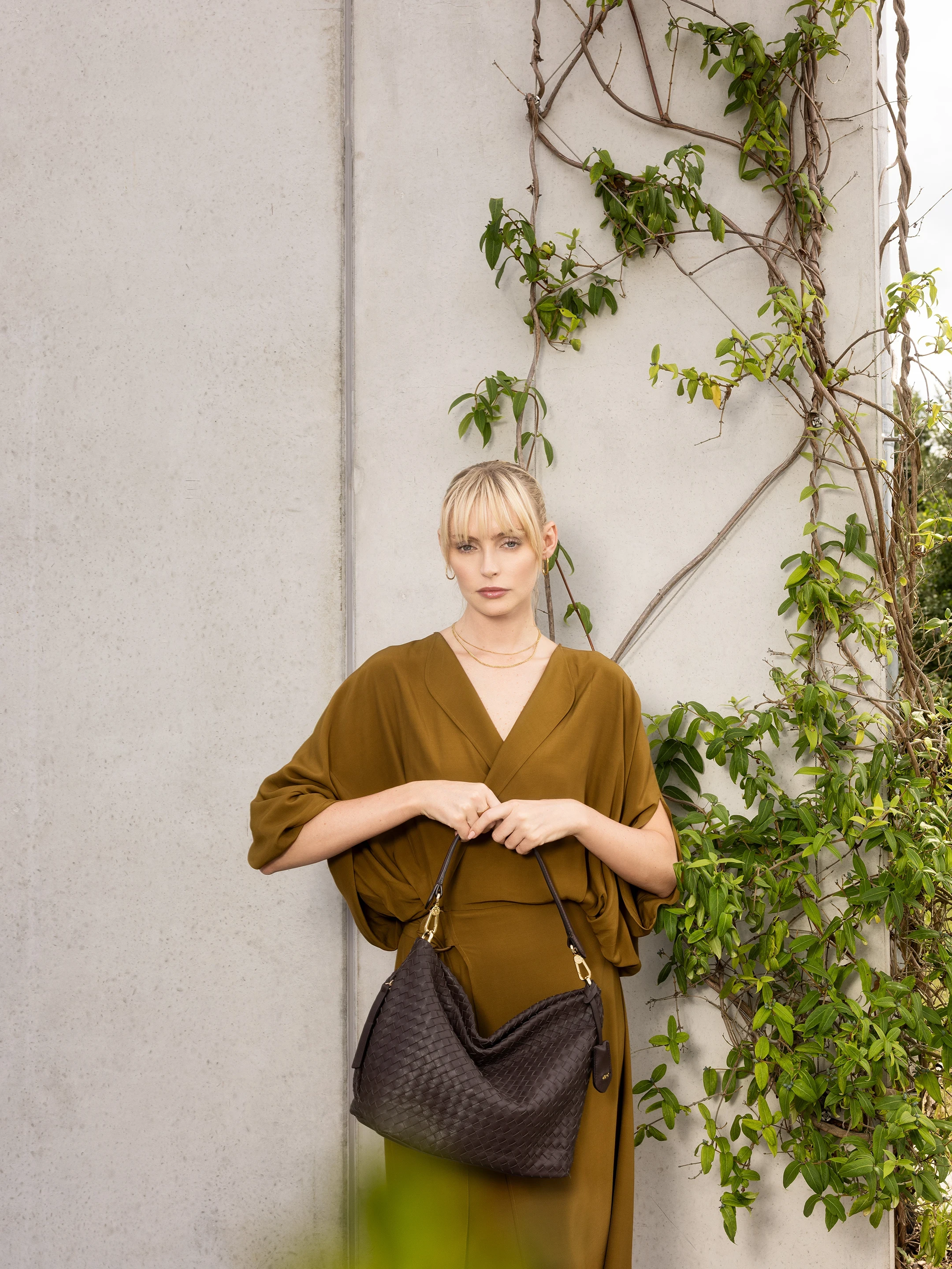 Beutel EBONY Leder Piuma Weaving