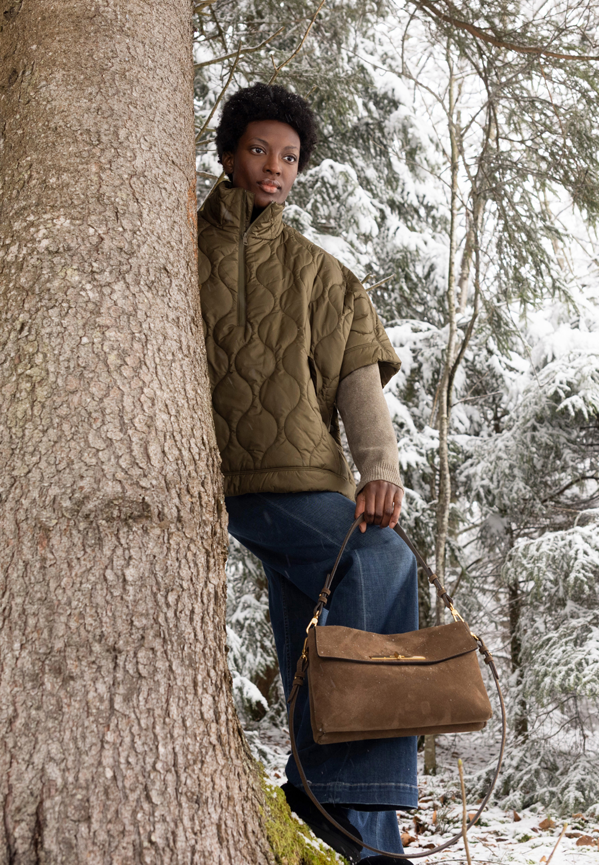 Shoulder bag TWIST Leather SUEDE