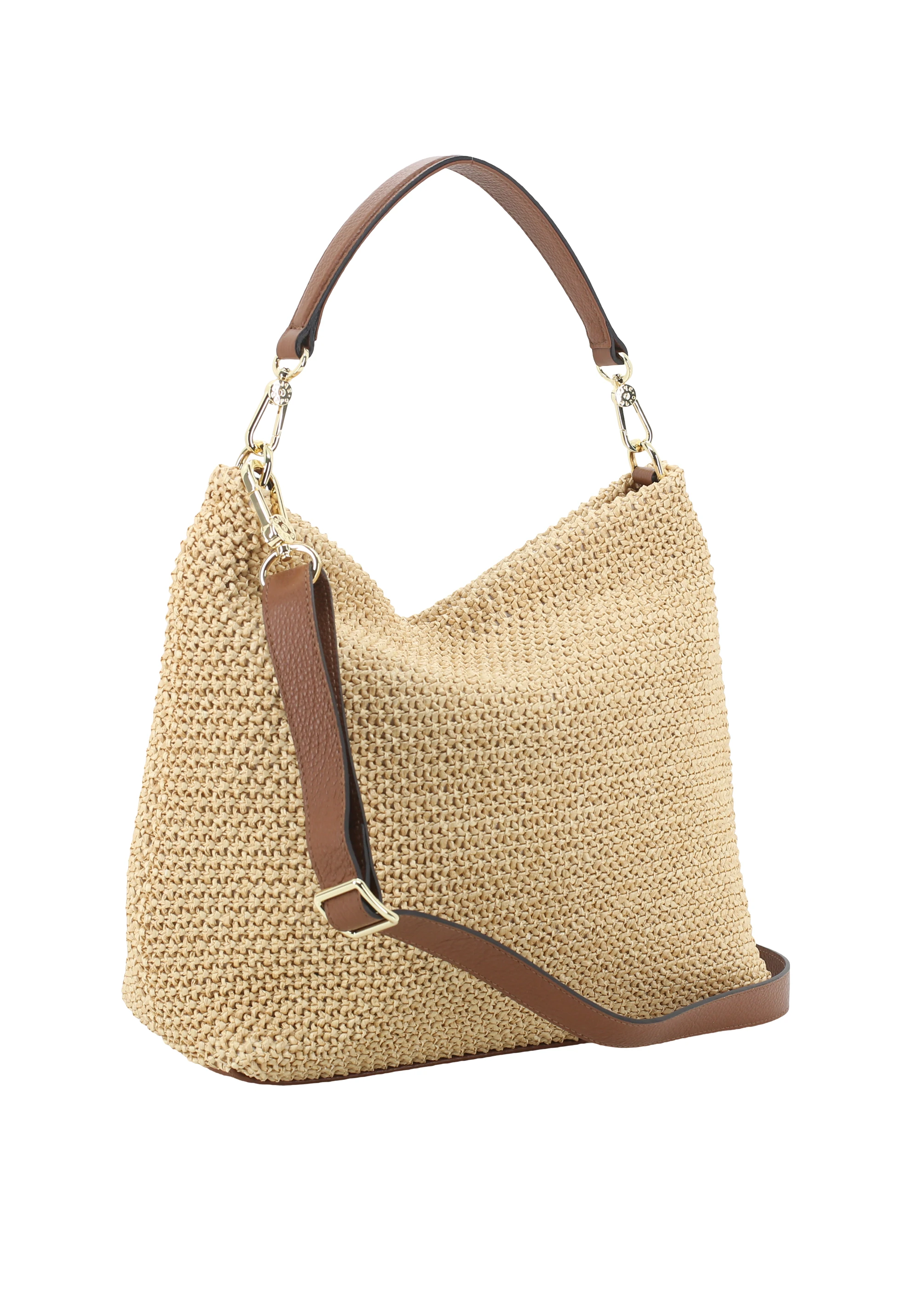 Beutel KAIA Raffia Maglia/Leder