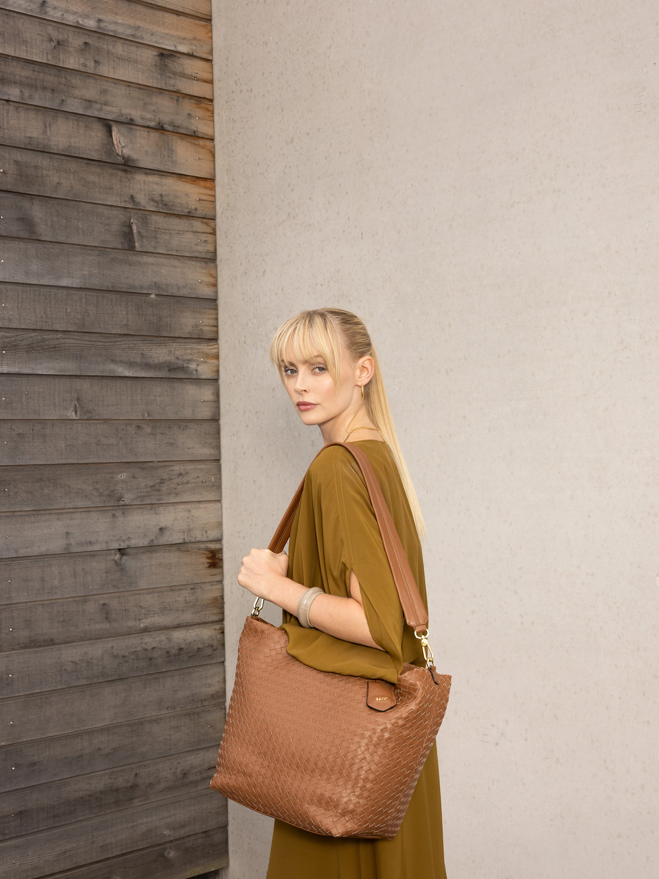 Shopper ALBA Leder Piuma Weaving