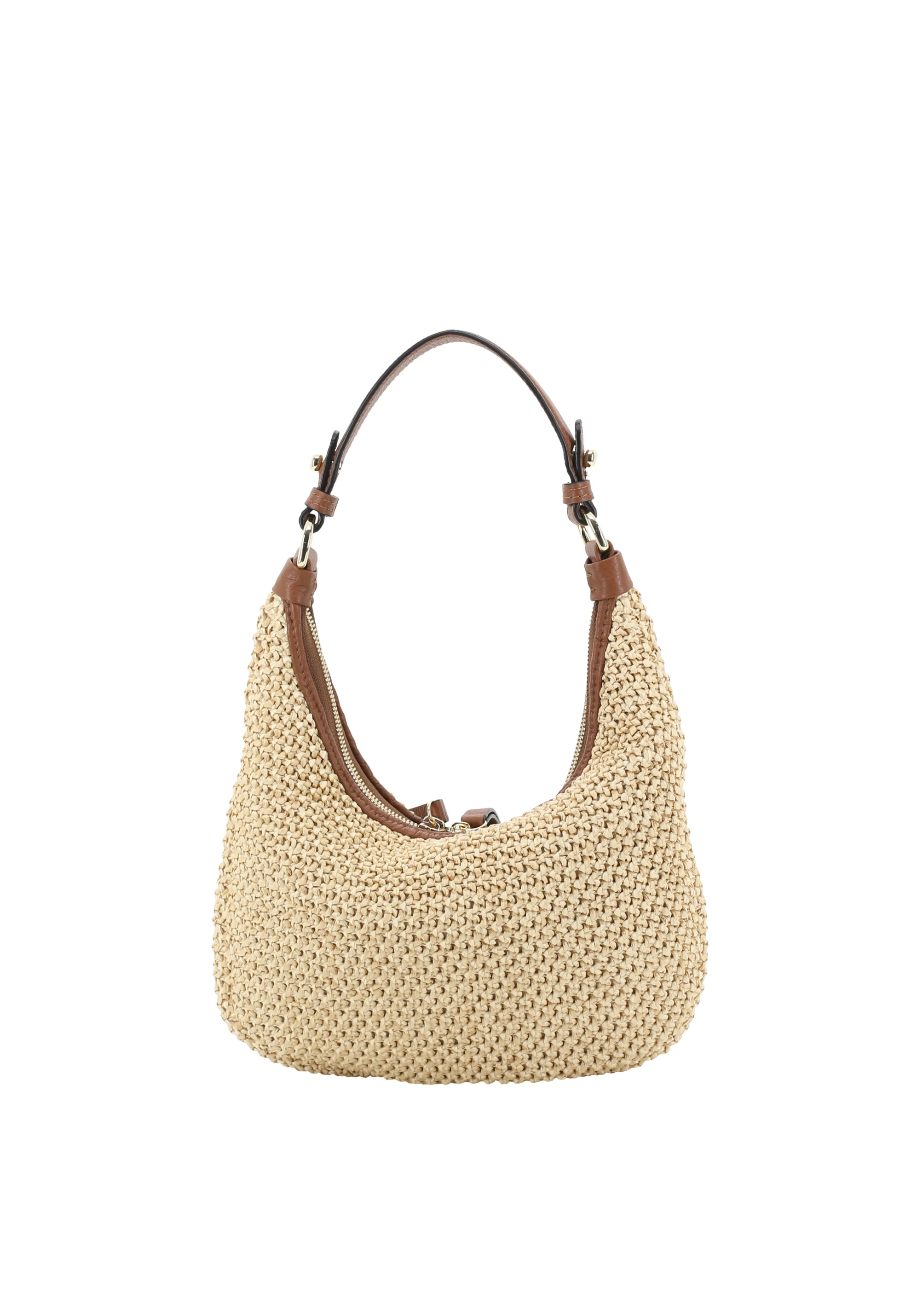 Beutel NANA mini Raffia Maglia/Leder