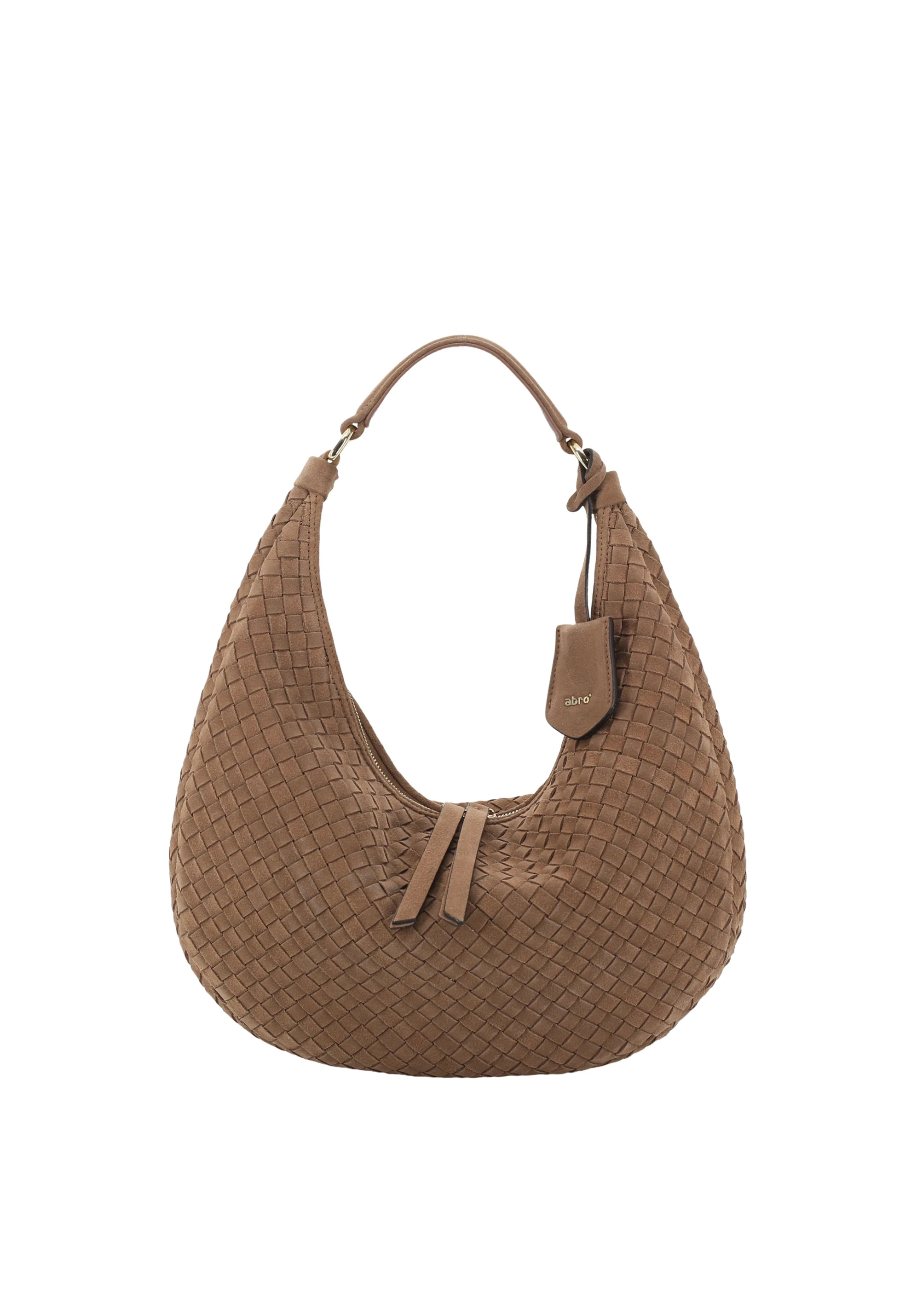 Beutel NANA small Leder Suede weaving