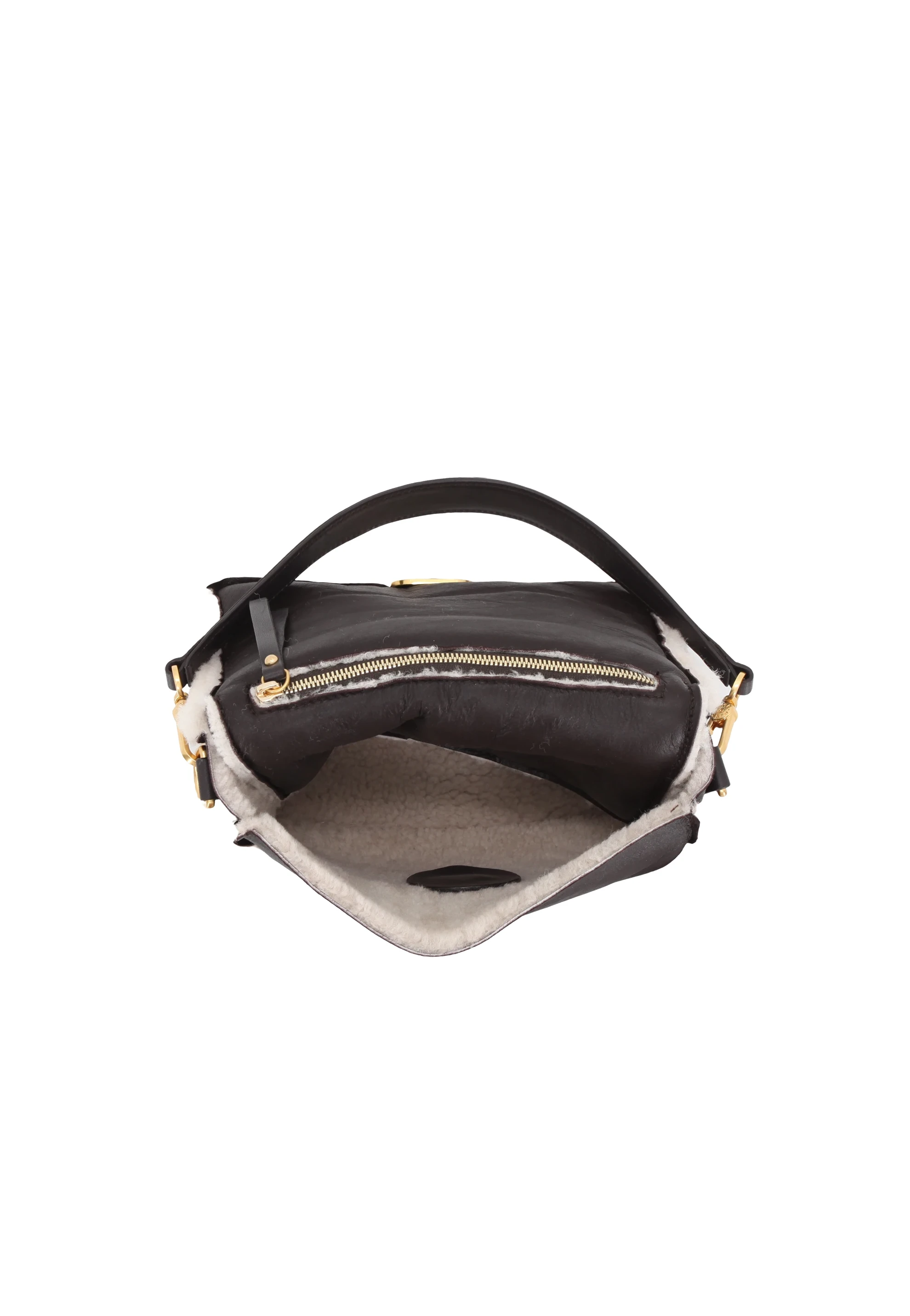 Shoulder Bag TEMI Leather Shearling reversible