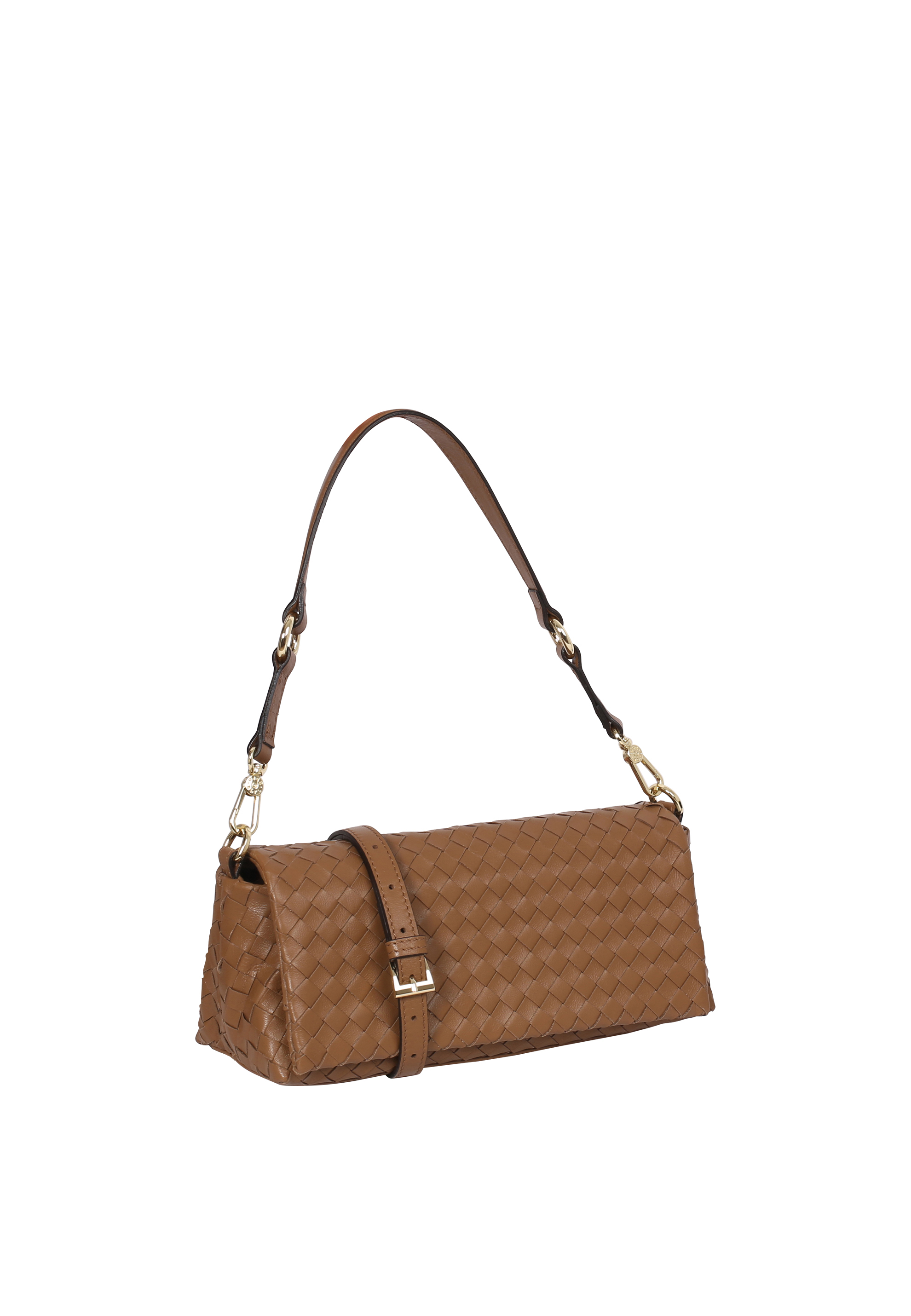 Shoulderbag MILA Leather Piuma weaving