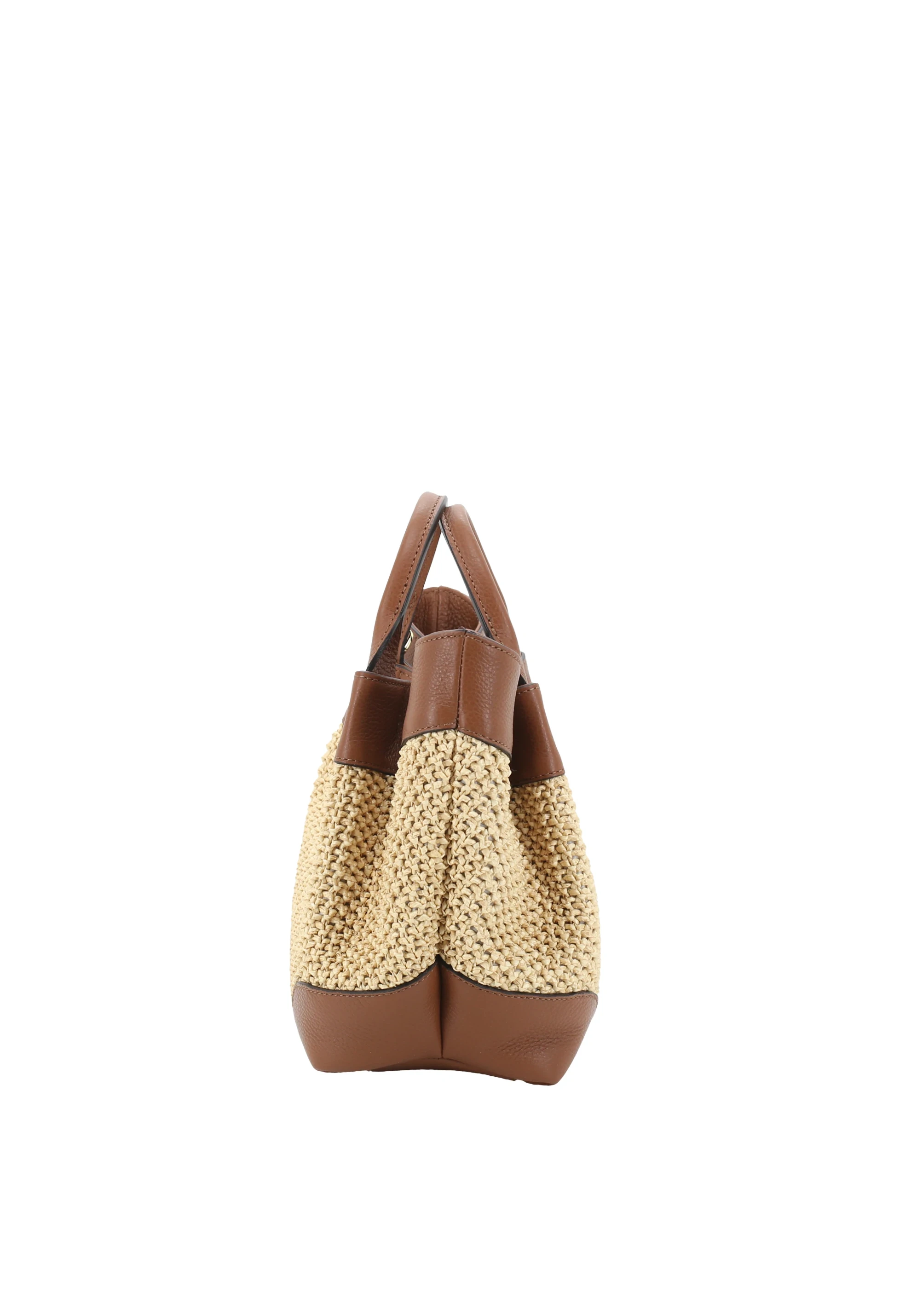 Shopping ESSENTIAL small Raffia Maglia/pelle