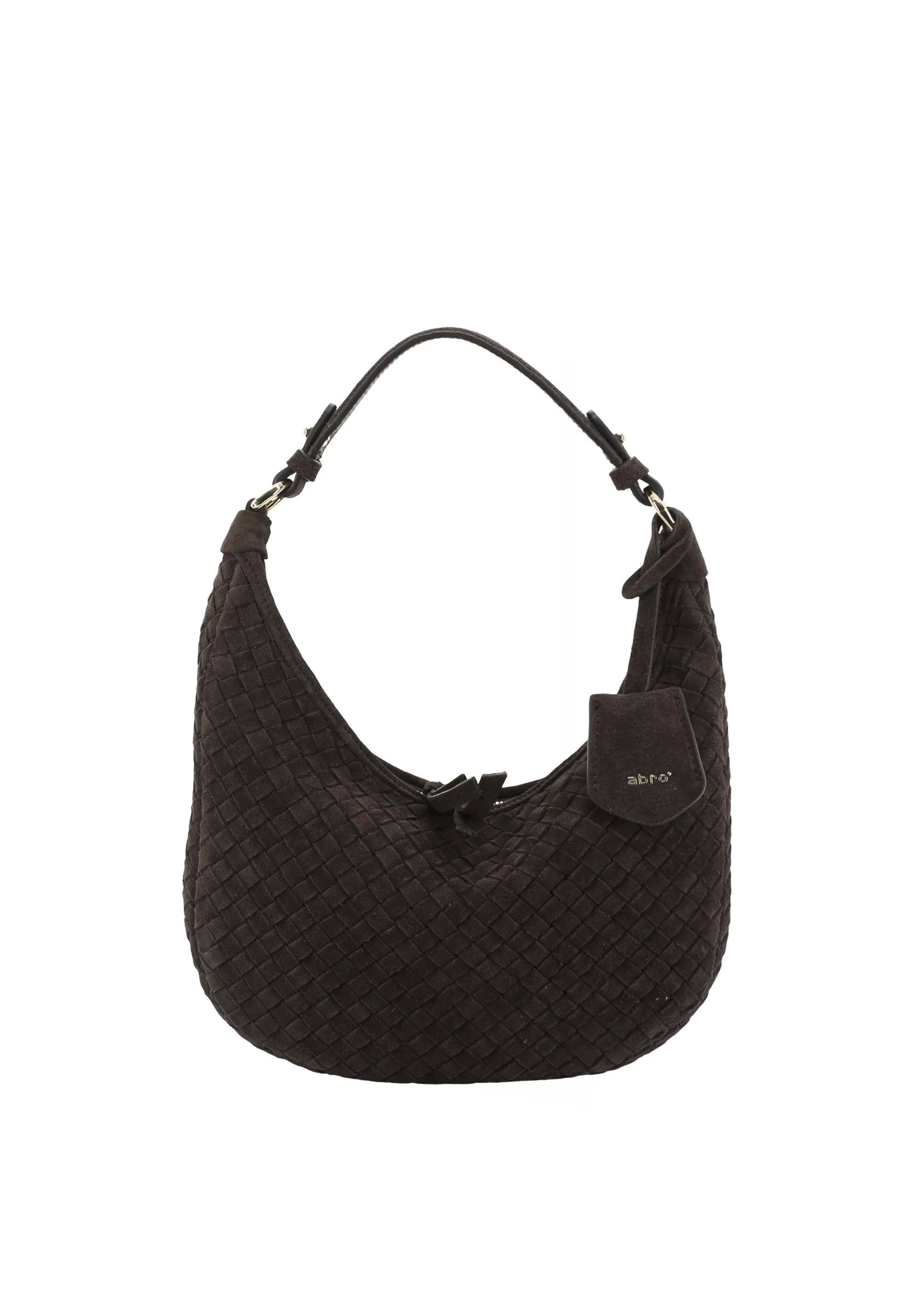 Beutel NANA mini Leder Suede woven