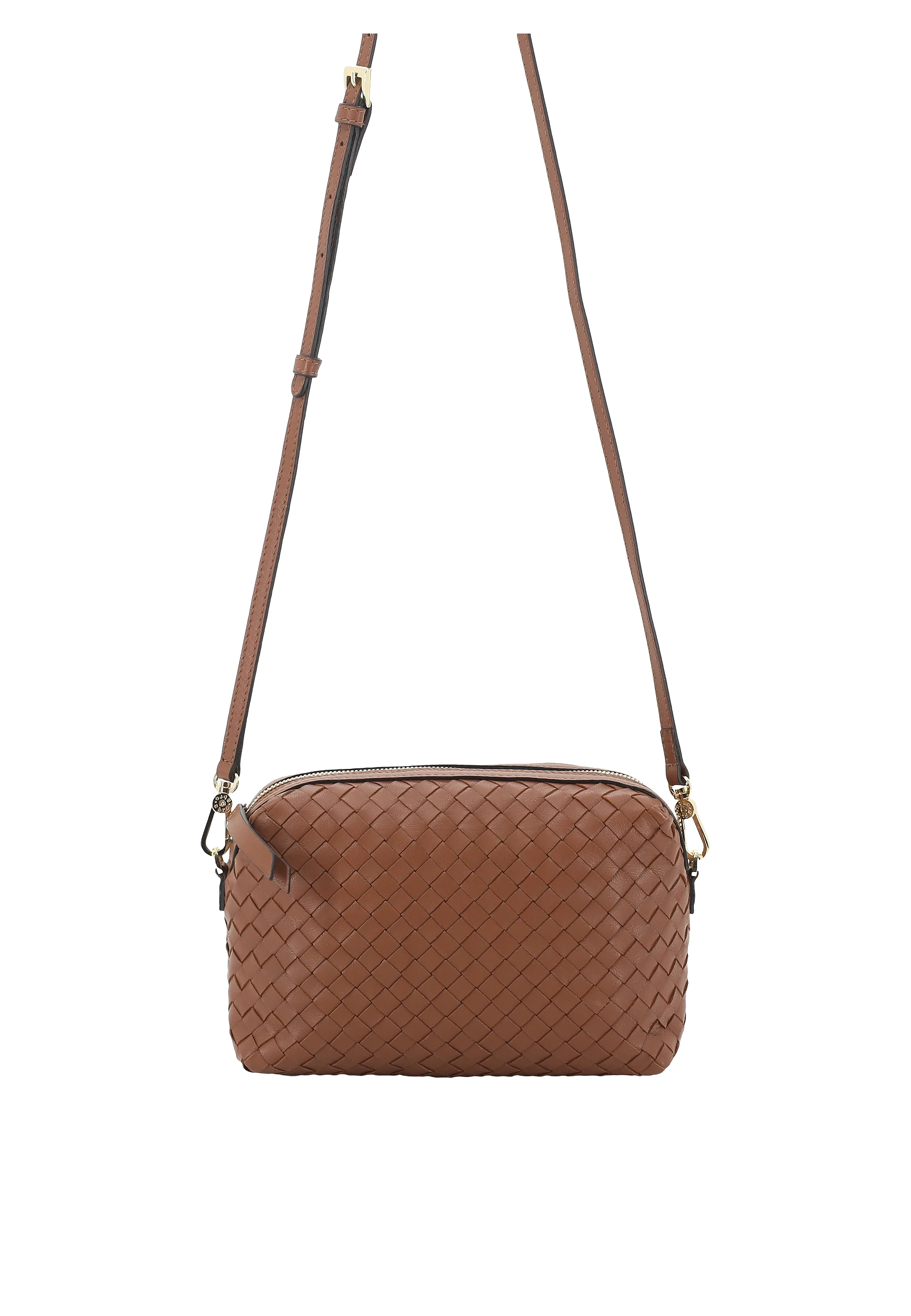 Cross body bag KAIA Leather Piuma weaving