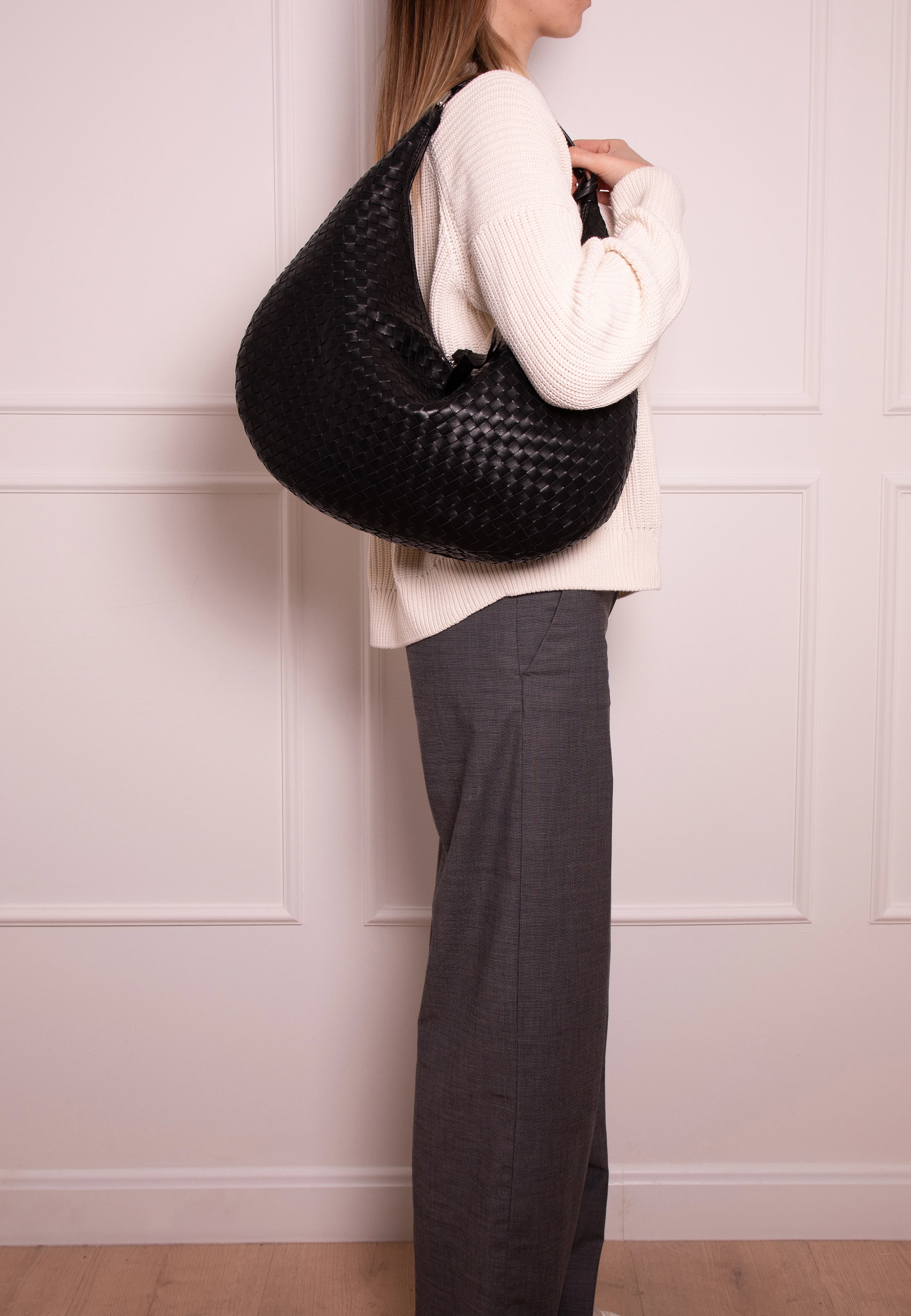 Sac NANA Cuir Piuma weaving