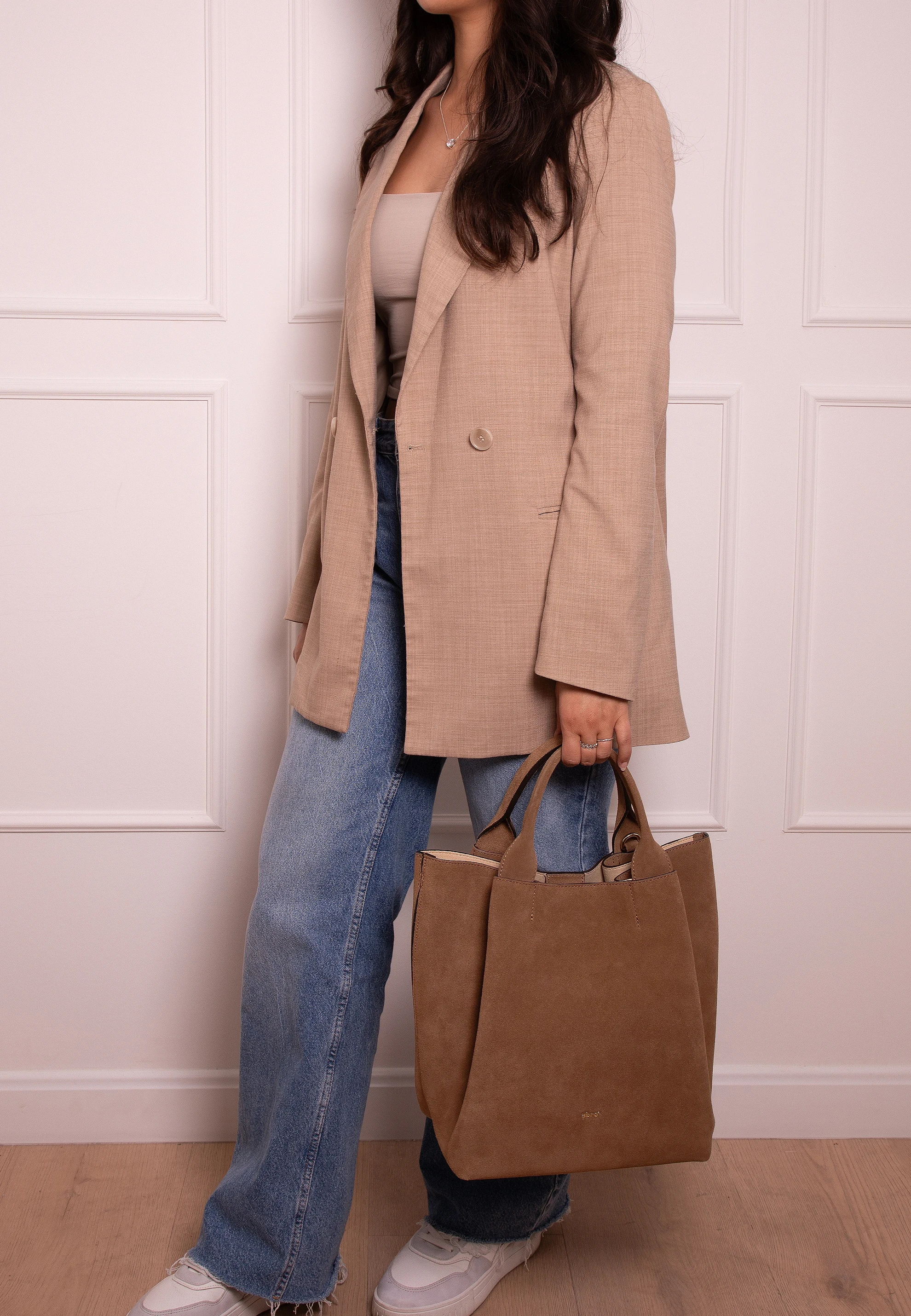 Shopping ESSENTIAL medium Pelle Suede