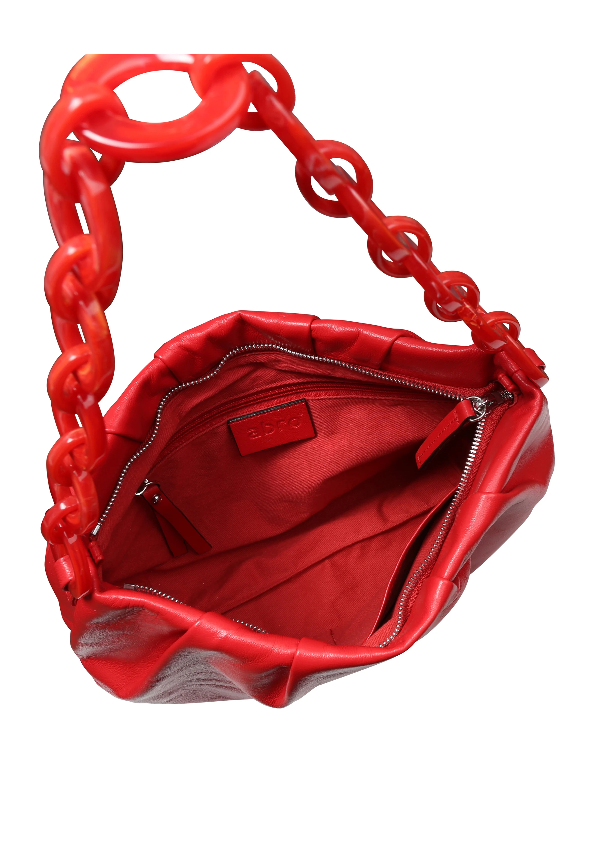 Schultertasche DAYA Leder Piuma lucido