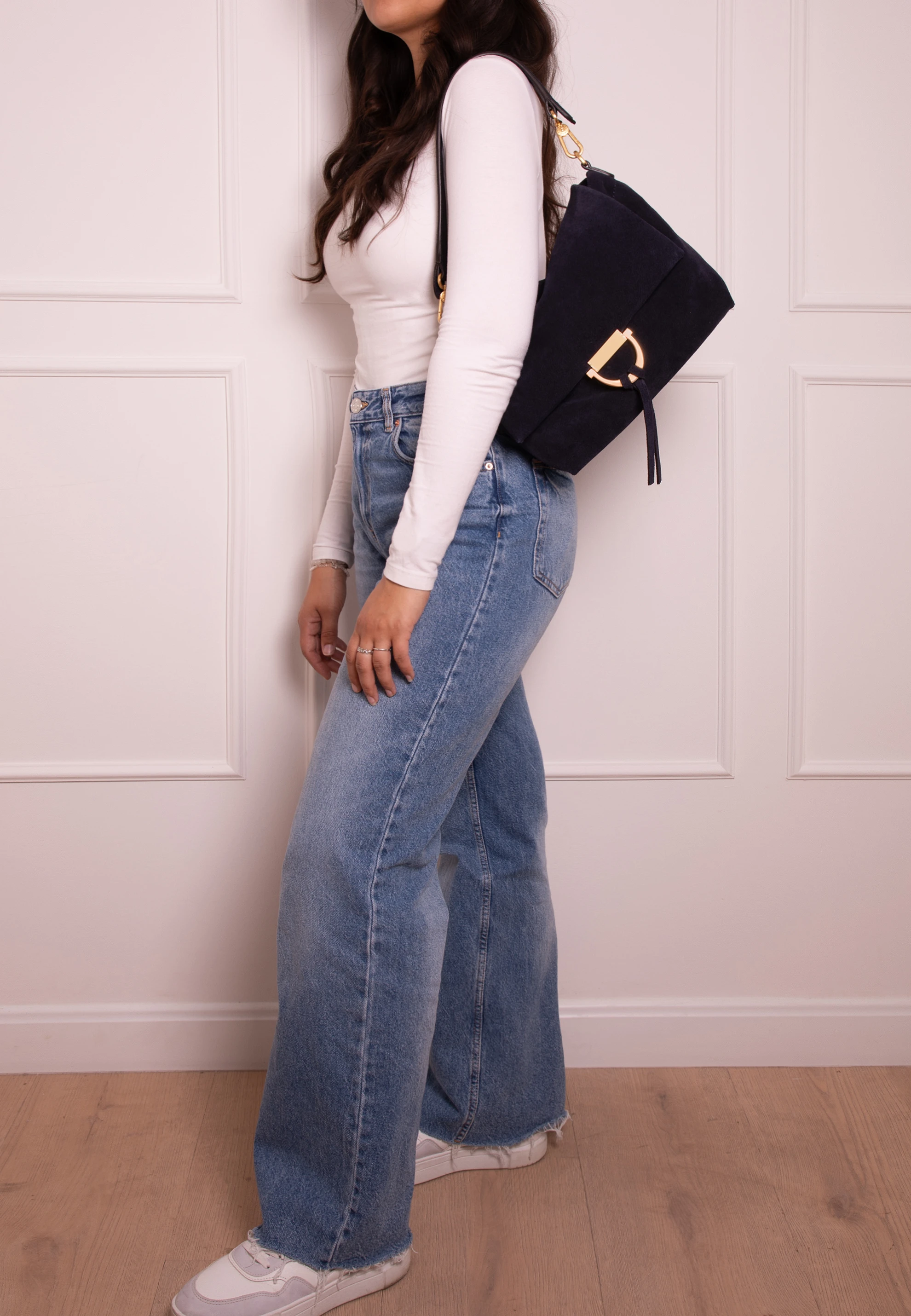 sac porté èpaule TEMI medium Cuir Suede