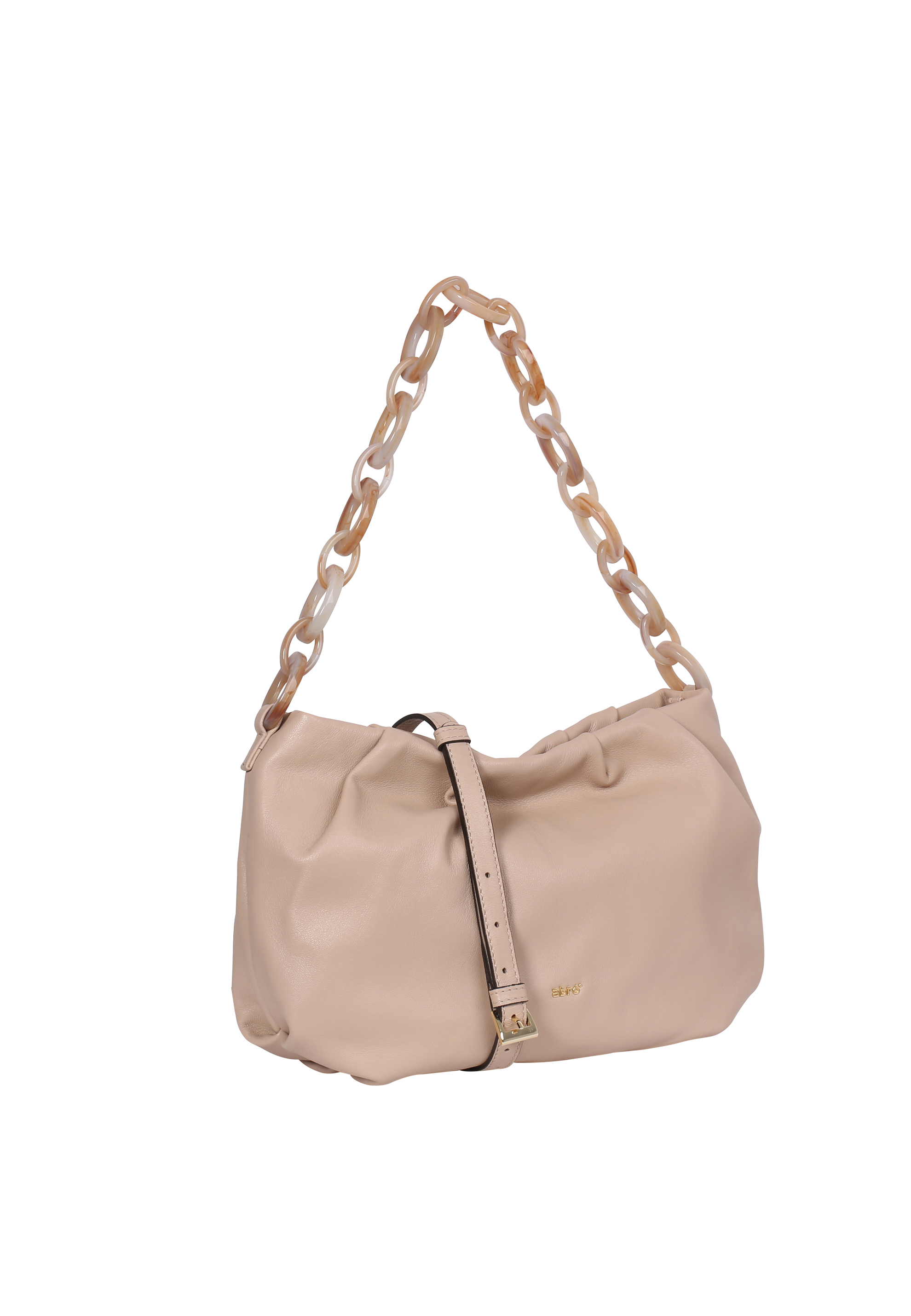 Schultertasche DAYA Leder Piuma lucido