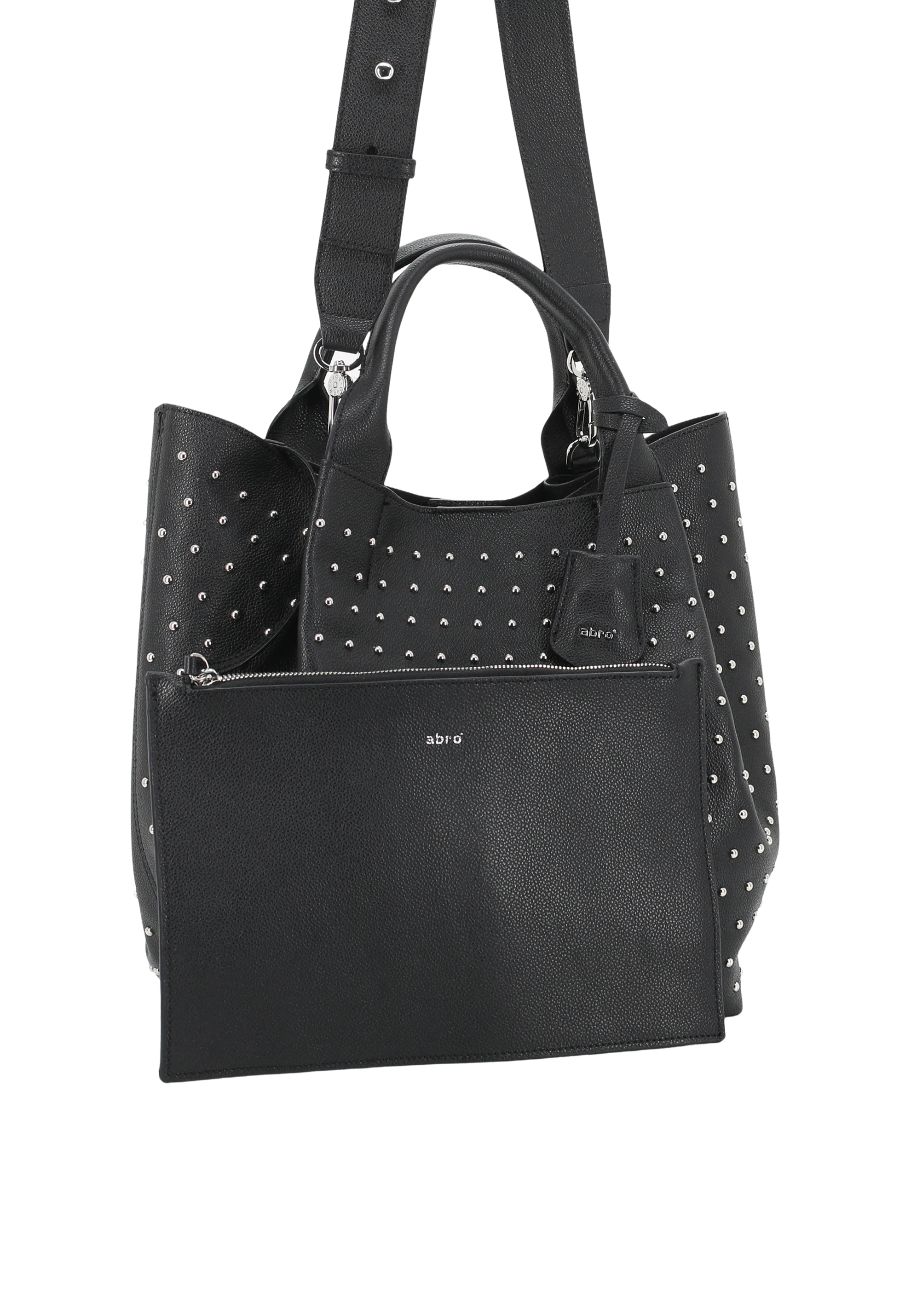 Shopper ESSENTIAL studs medium Leder Agave