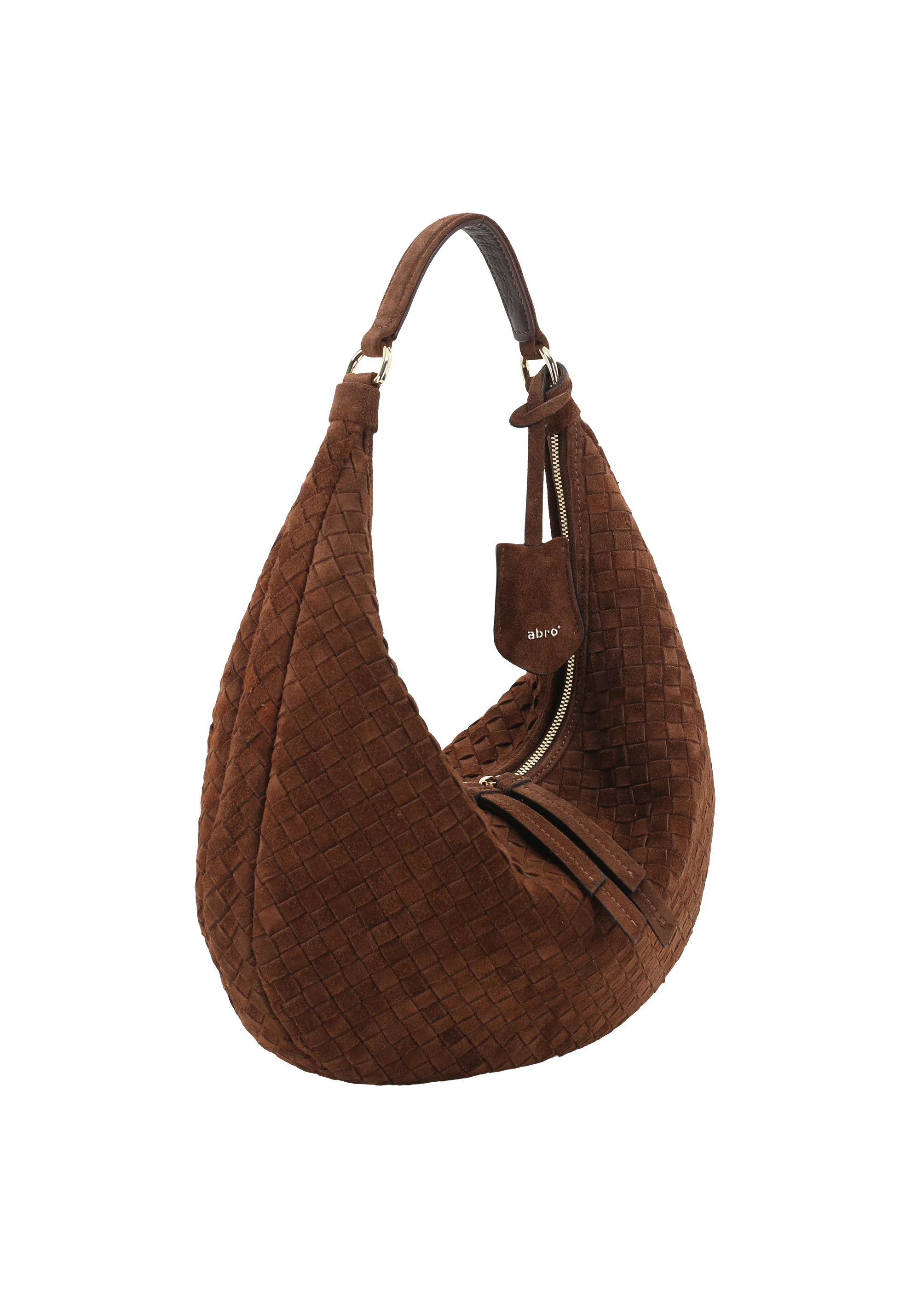 Bolso hobo NANA small Piel Suede woven