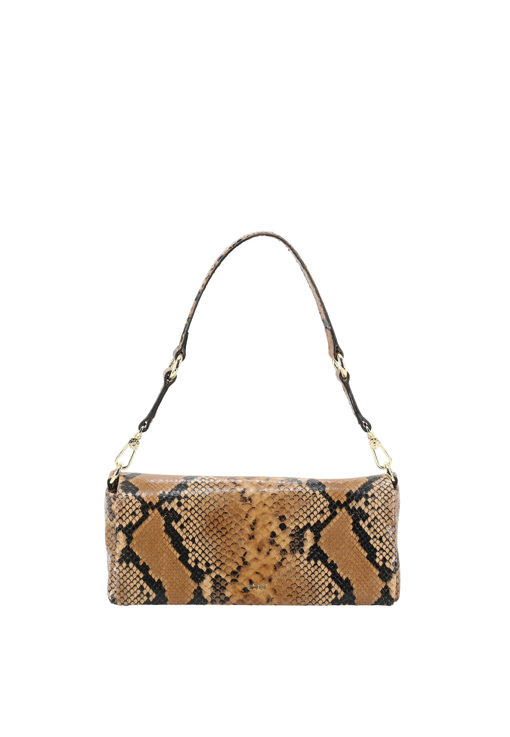 Schultertasche MILA Leder Phyton geprägt