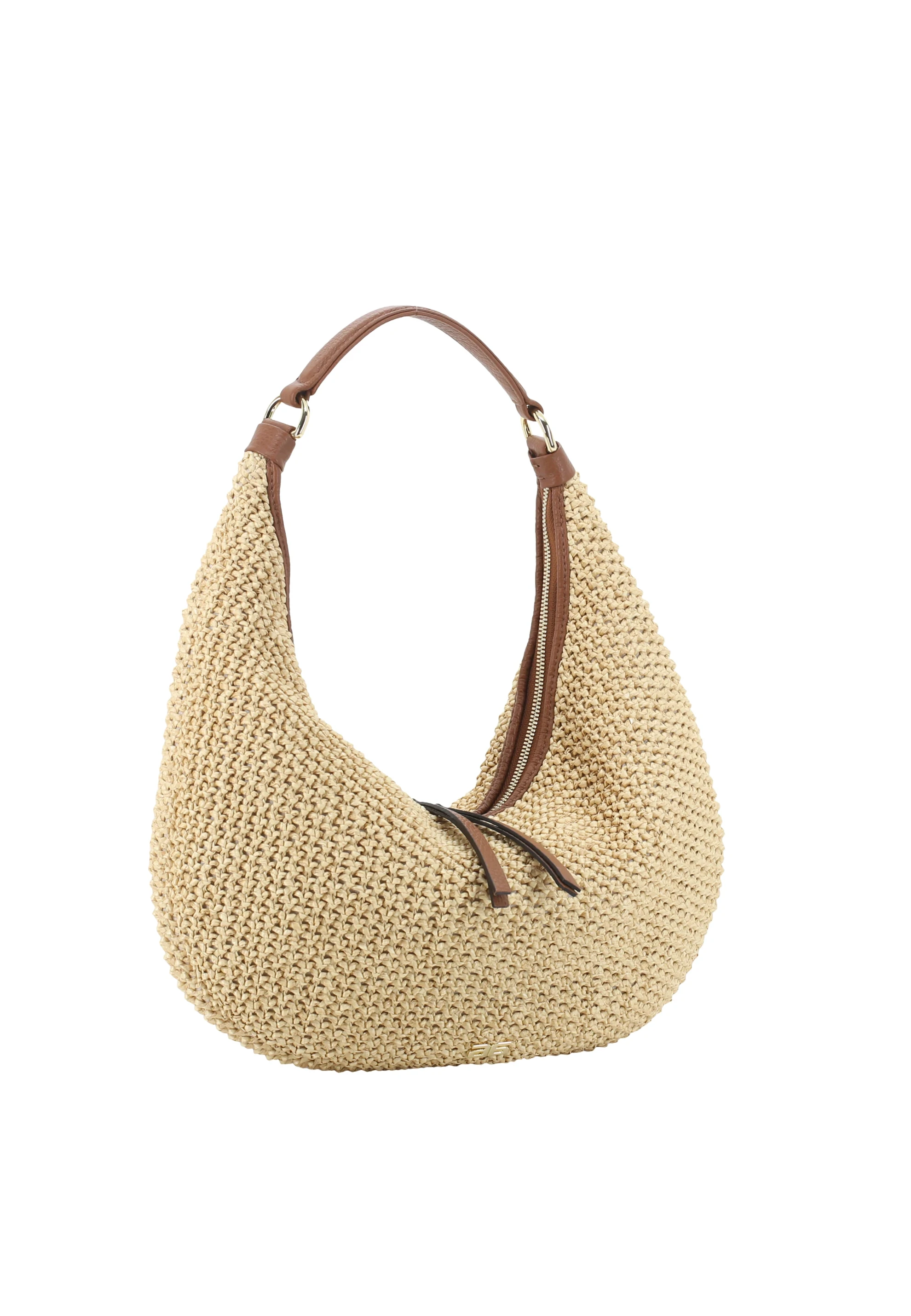 Beutel NANA small Raffia Maglia/Leder