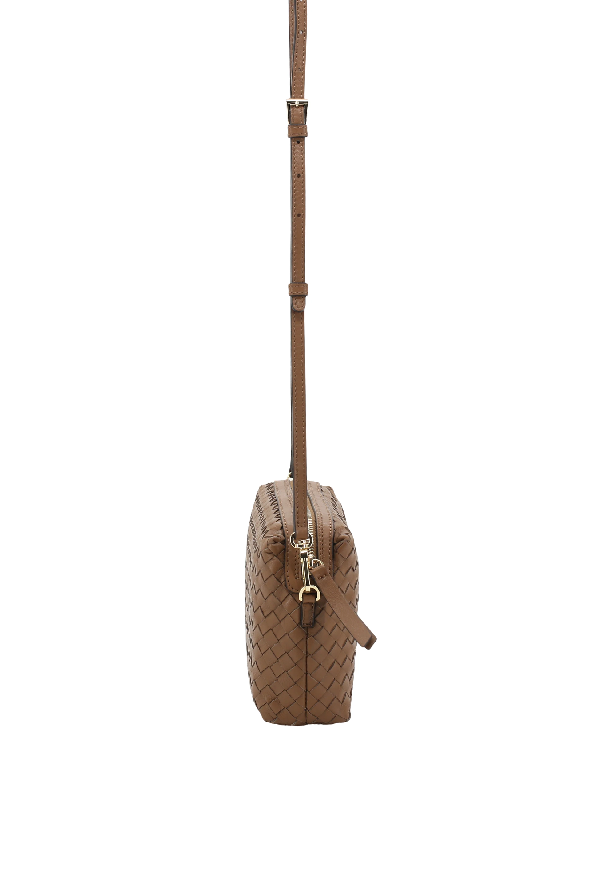 Cross body bag KAIA Leather Piuma weaving