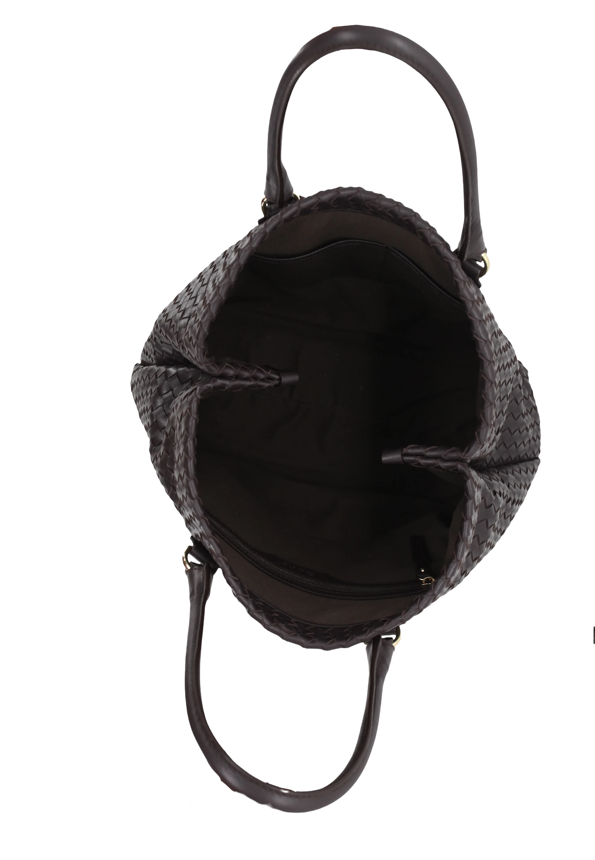 Sac shopping ROOFTOP Cuir Piuma weaving