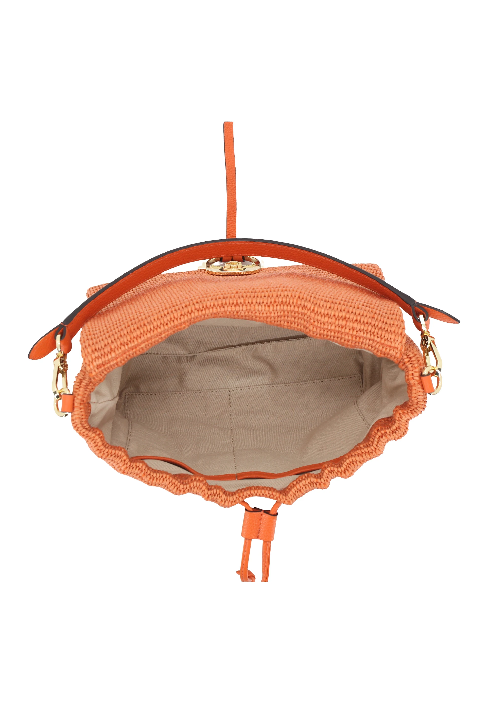 borsa a spalla TEMI medium Raffia