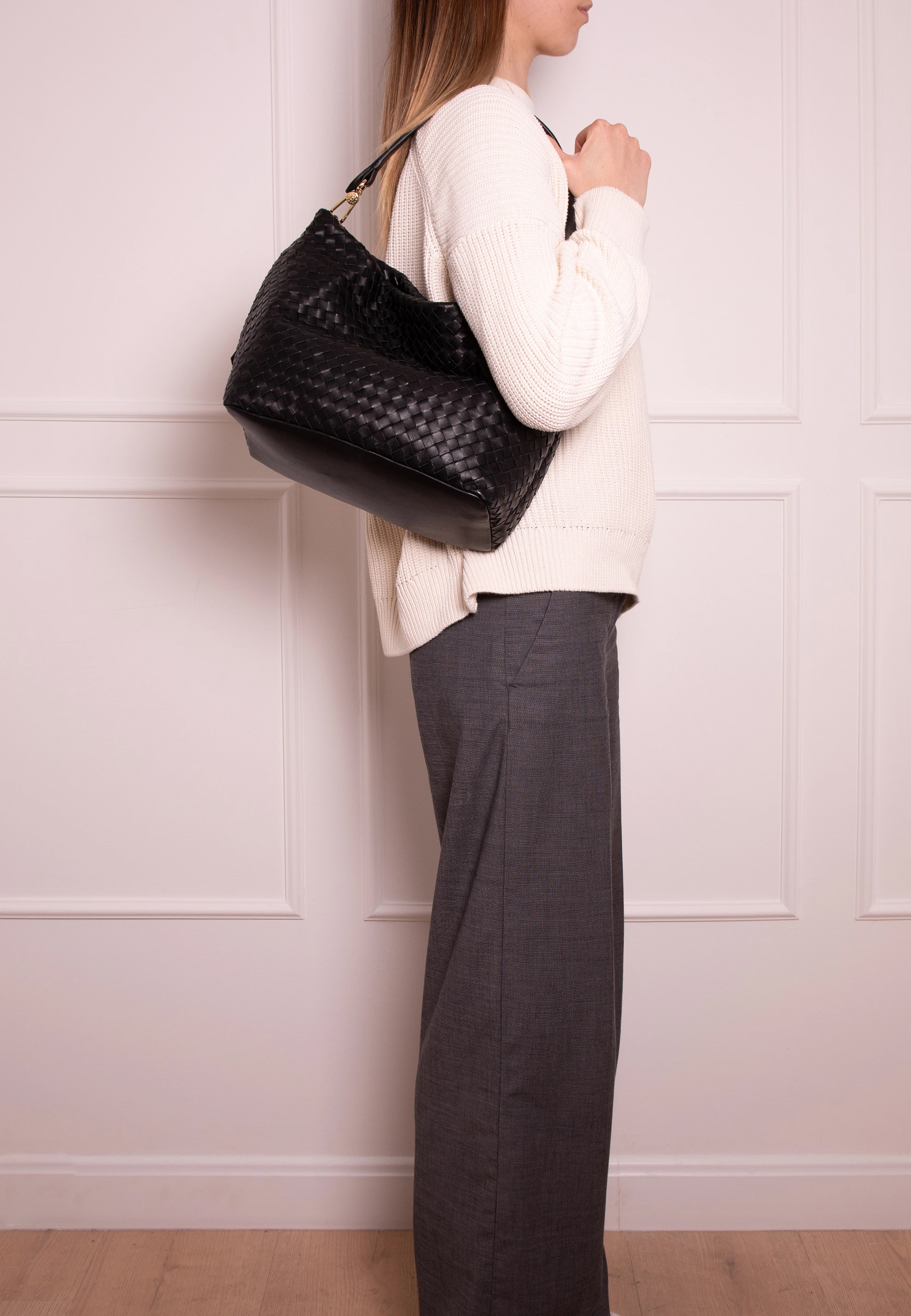 Bolso hobo EBONY Piel Piuma Opaco