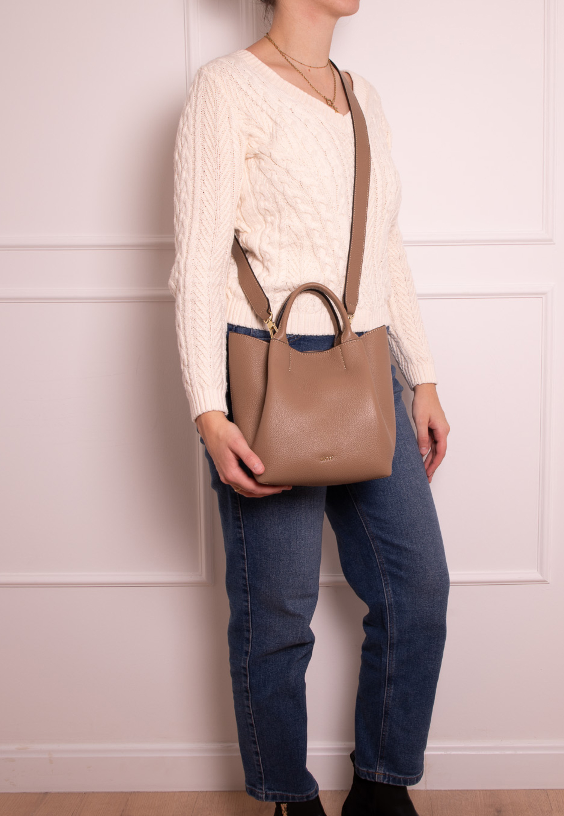 Sac shopping ESSENTAIL small Cuir Agave
