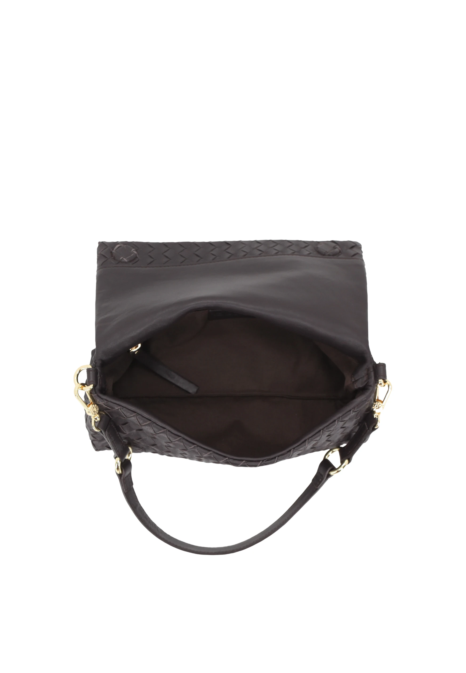 Sac porté eápule MILA Cuir Piuma weaving