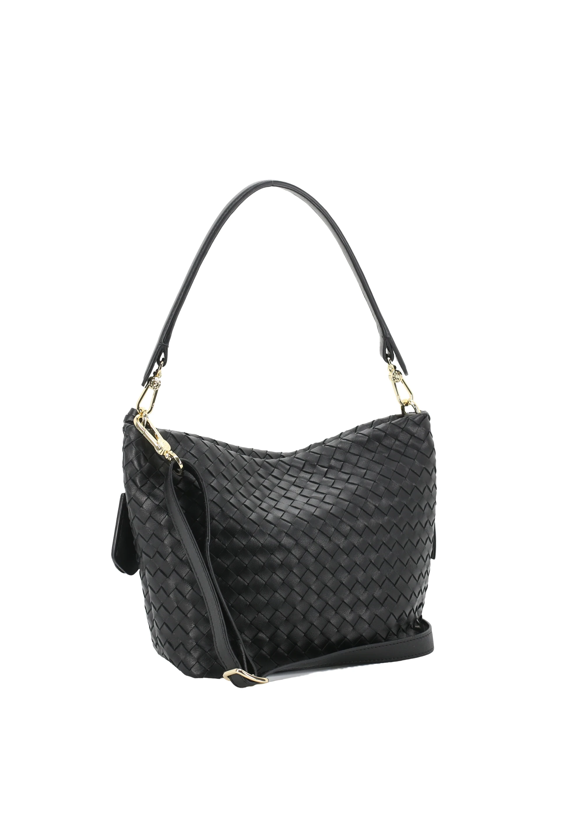 Hobo EBONY SMALL Leather Piuma Opaco