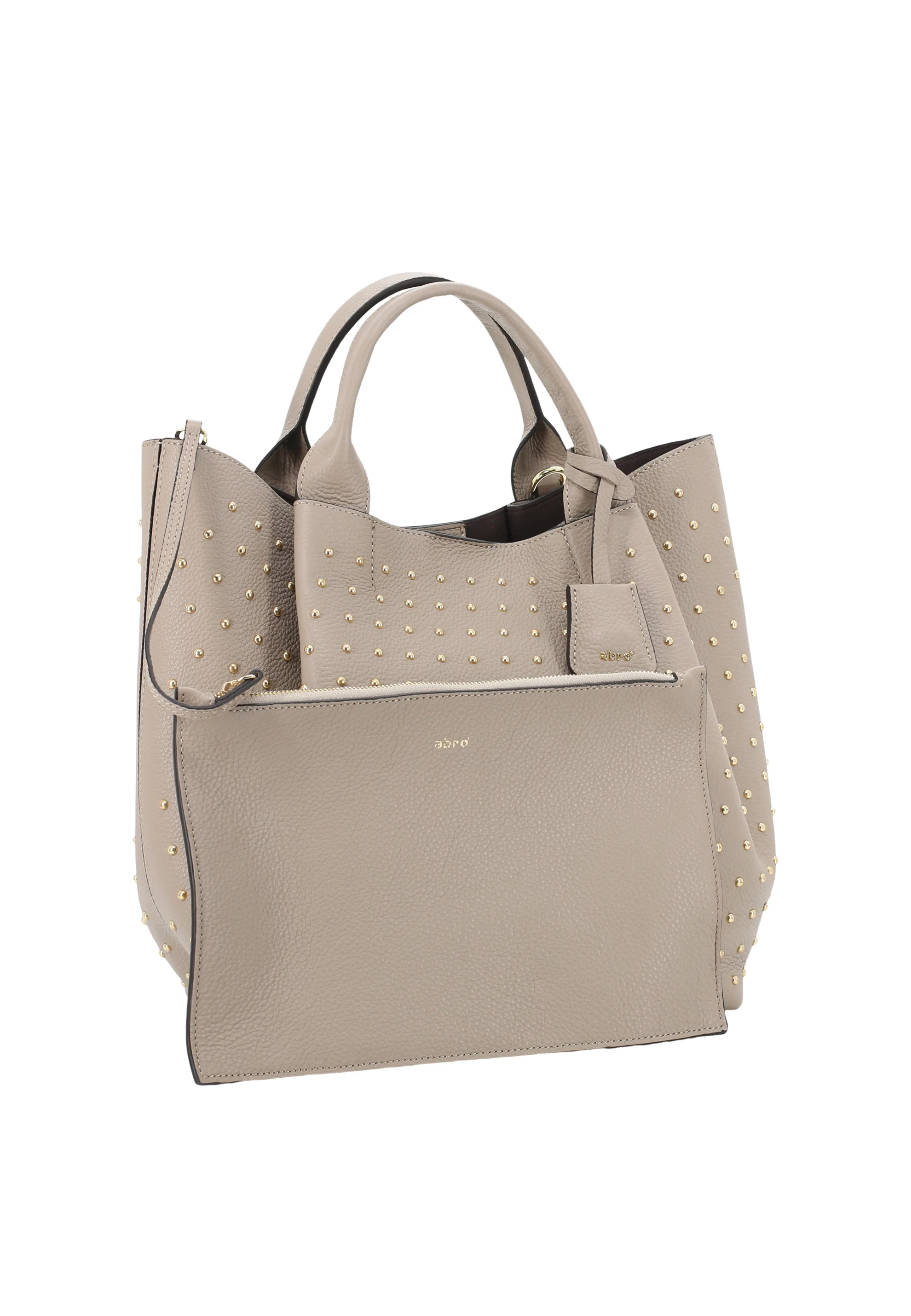 Sac shopping ESSENTAIL studs Cuir Agave