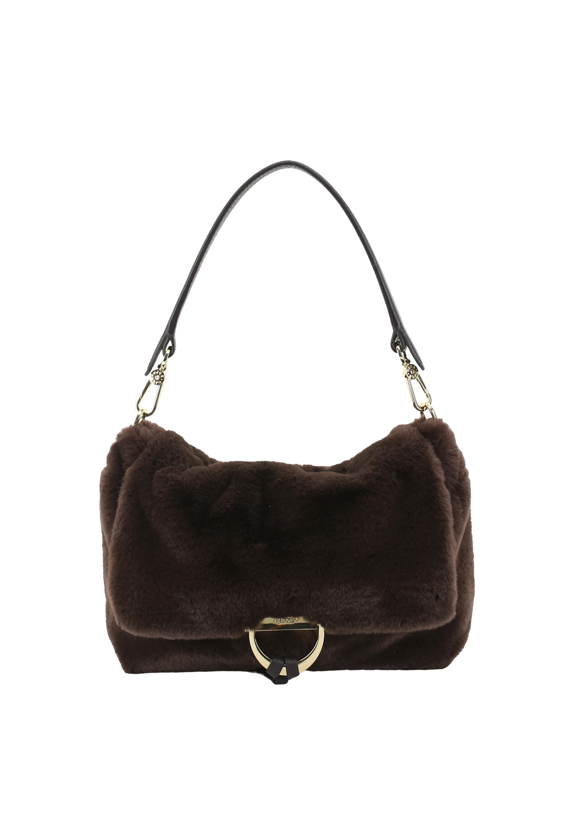 Schultertasche TEMI medium Leder Eco Fur