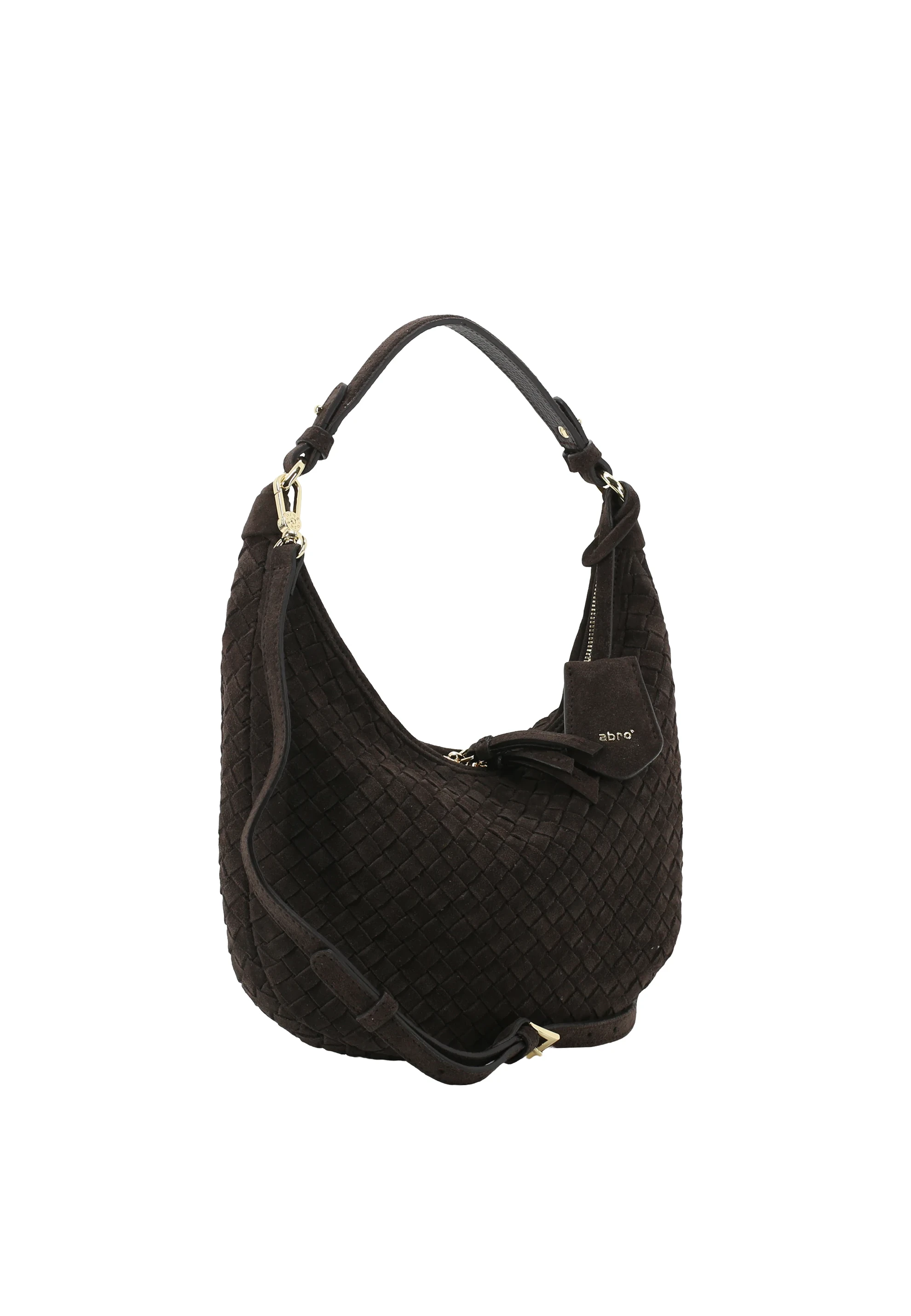 Beutel NANA mini Leder Suede woven