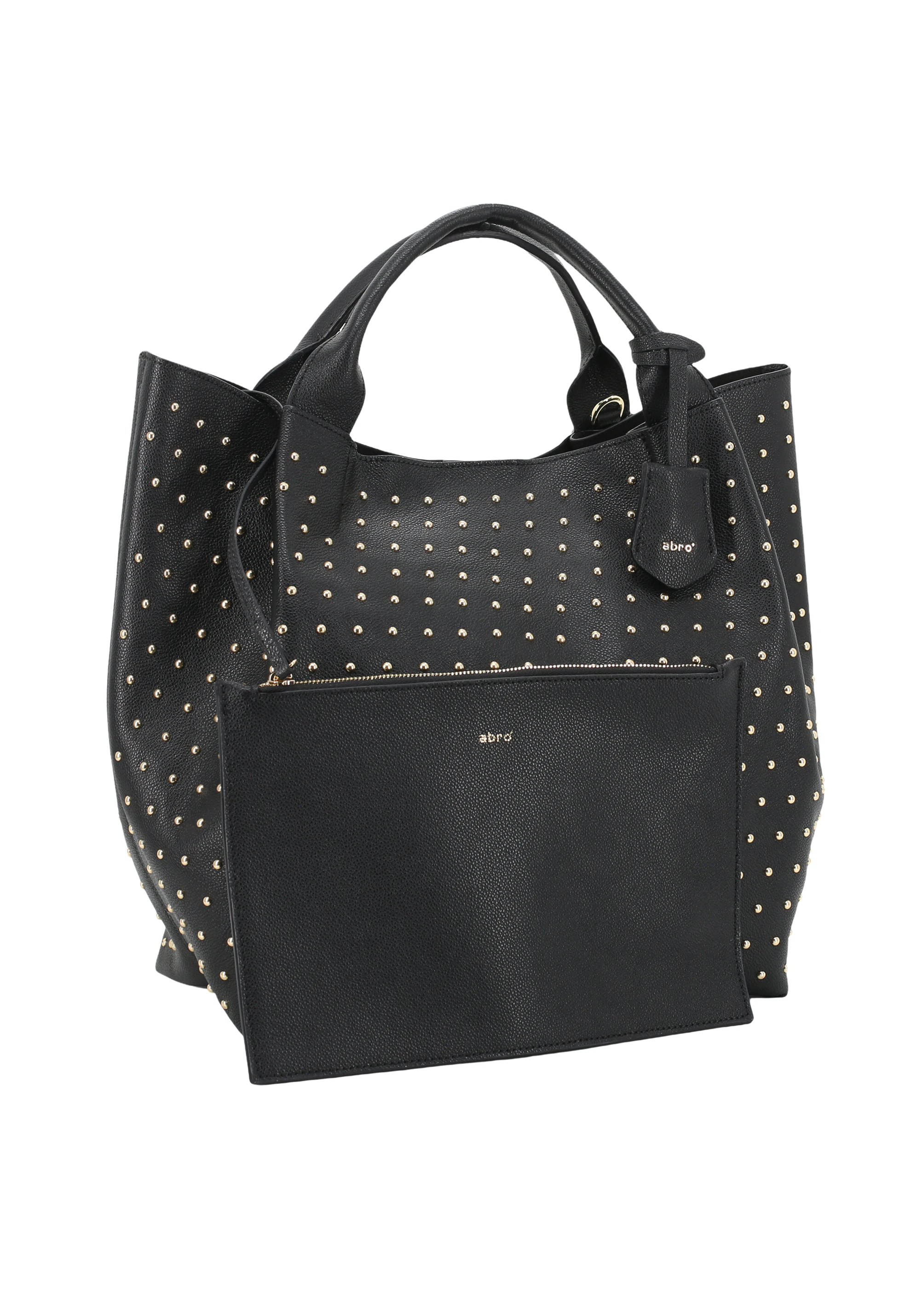 Sac shopping ESSENTAIL studs Cuir Agave
