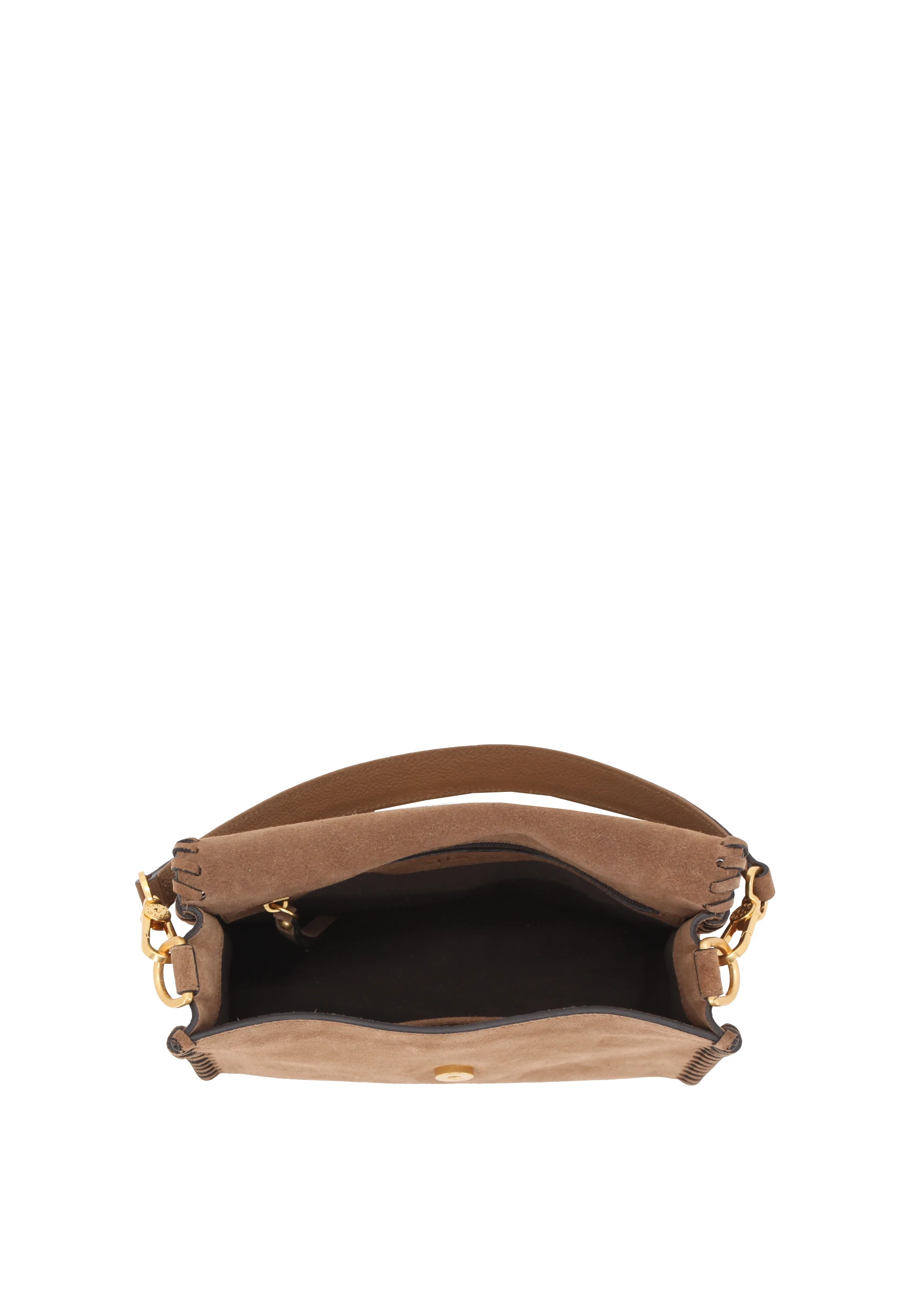 Schultertasche TEMI STITCH Leder Suede